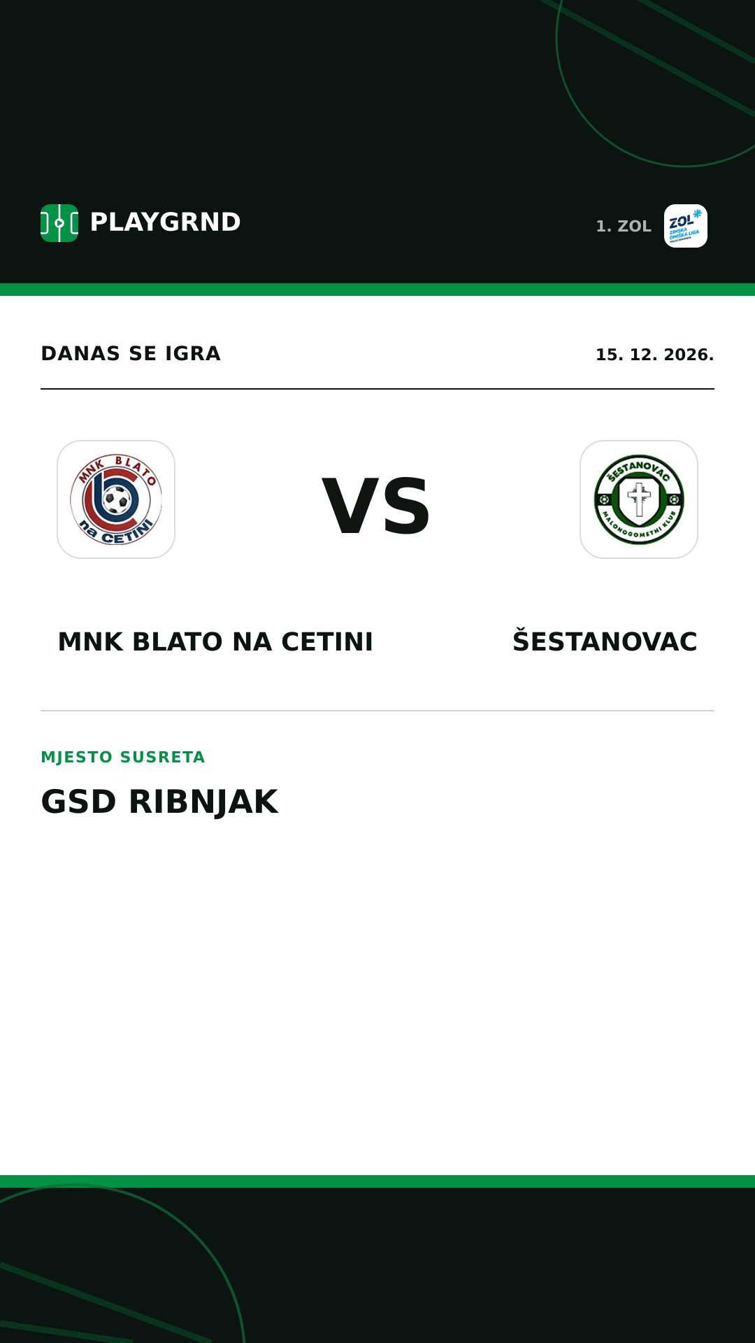 Instagram slika: MNK Blato na Cetini vs Šestanovac