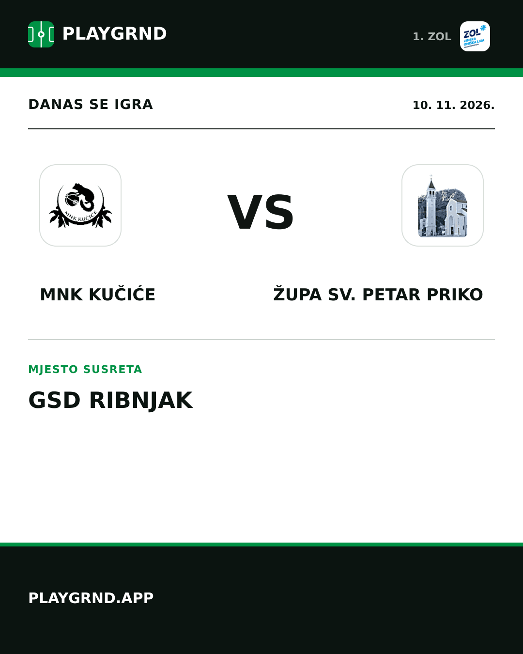 Instagram slika: MNK Kučiće vs Župa Sv. Petar Priko