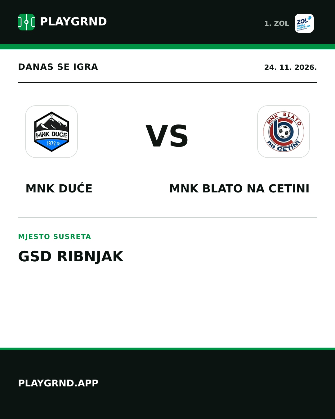 Instagram slika: MNK Duće vs MNK Blato na Cetini
