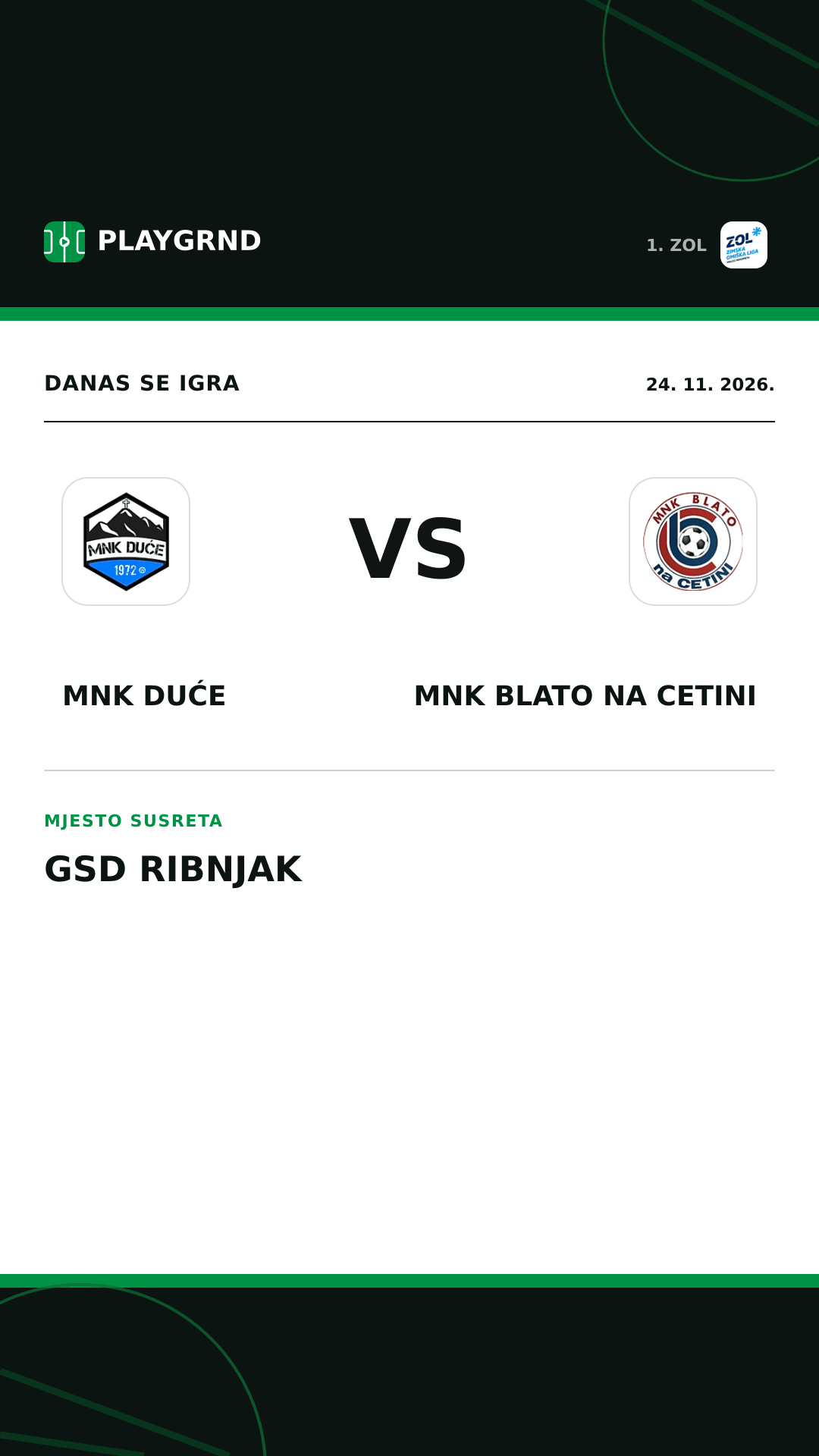 Instagram slika: MNK Duće vs MNK Blato na Cetini