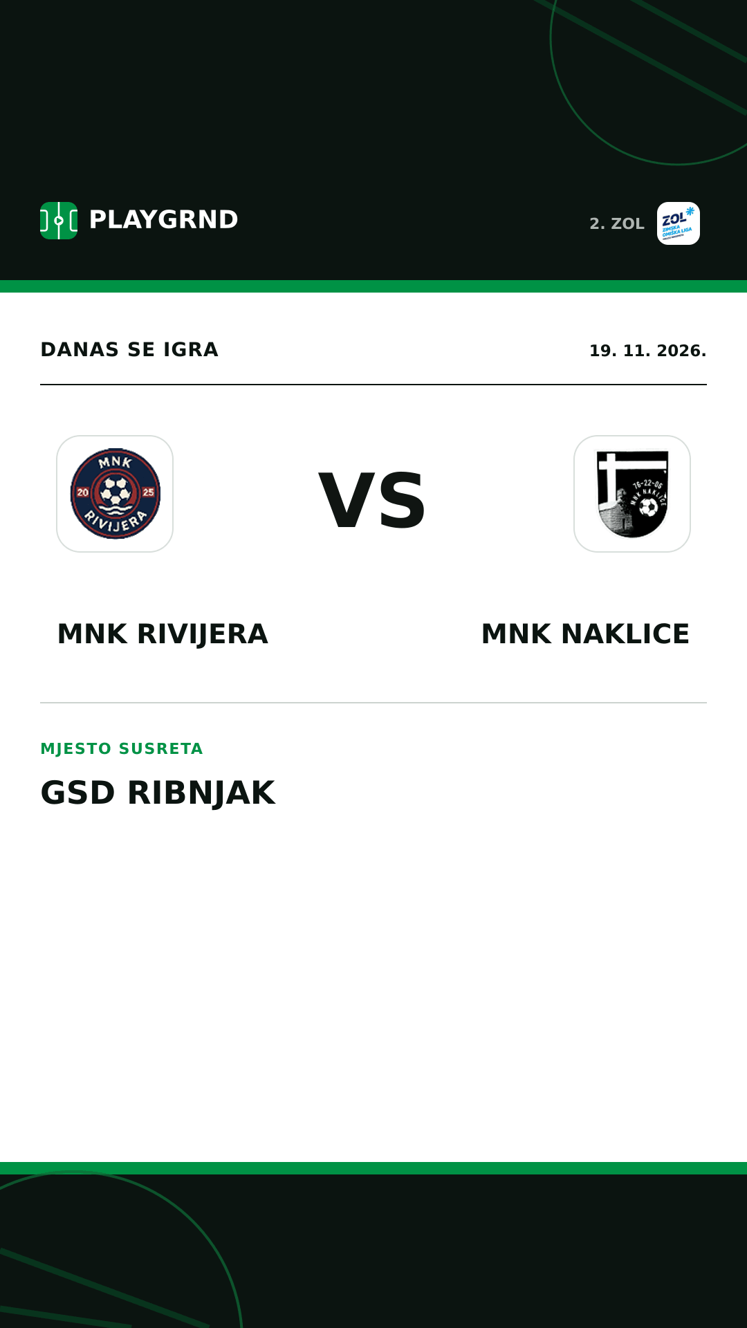 Instagram slika: MNK Rivijera vs MNK Naklice