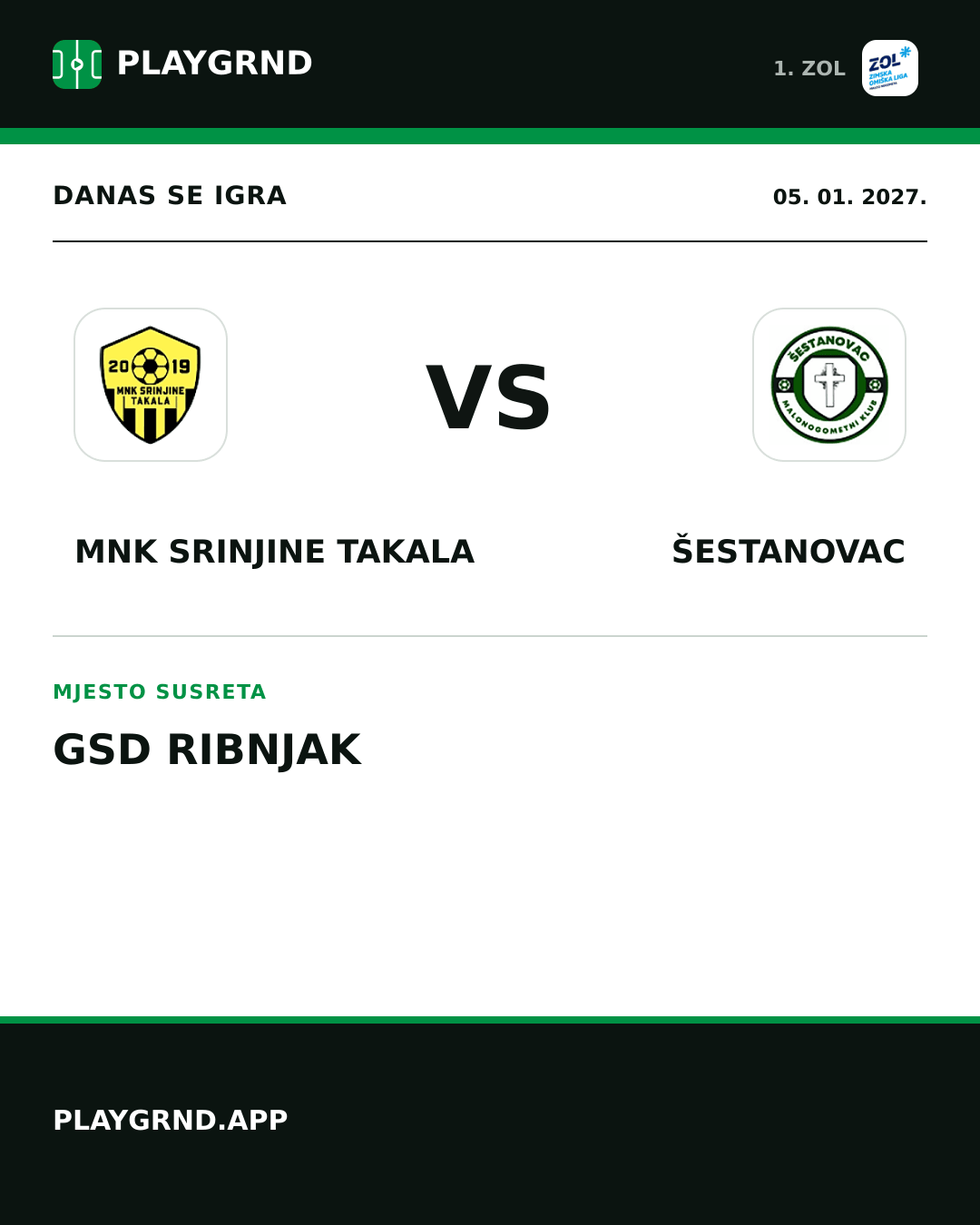 Instagram slika: MNK Srinjine Takala vs Šestanovac