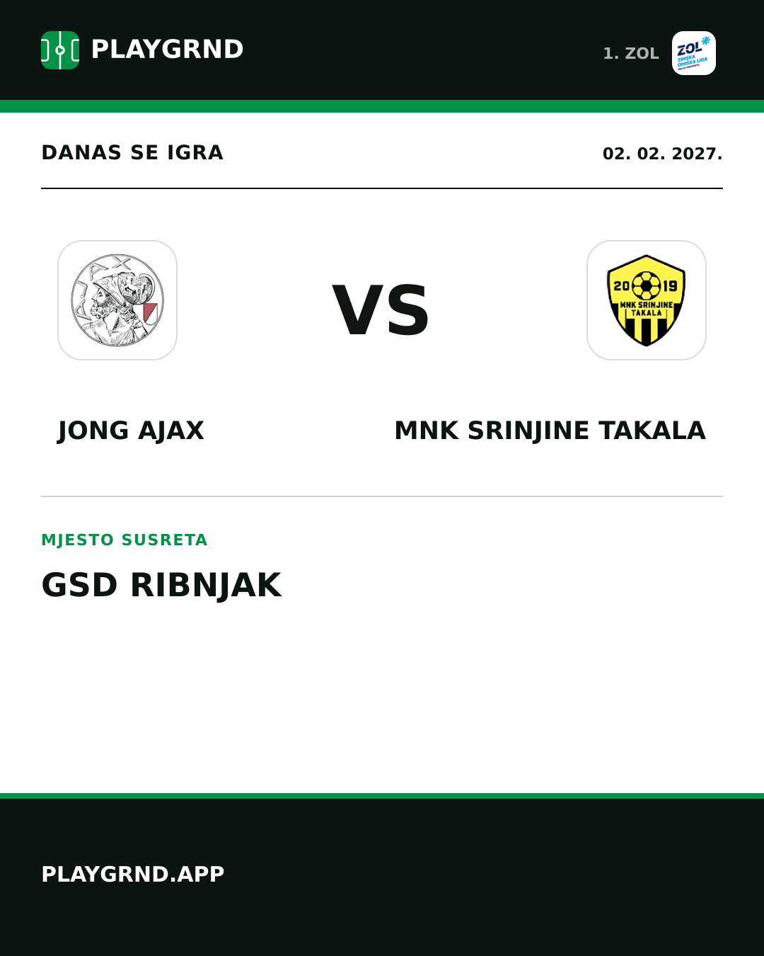 Instagram slika: Jong Ajax vs MNK Srinjine Takala