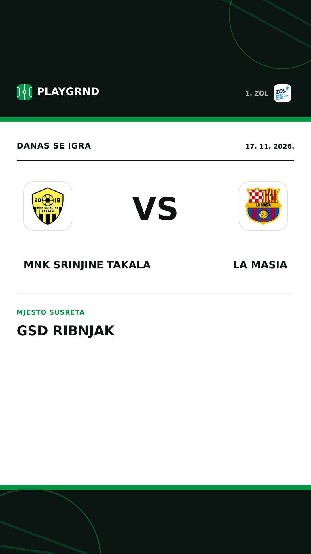 Instagram slika: MNK Srinjine Takala vs La Masia