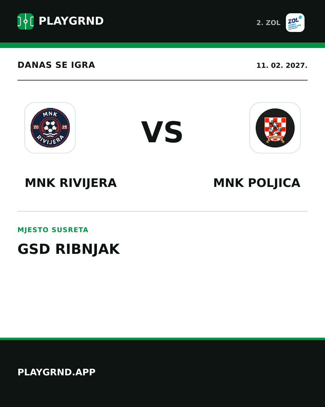 Instagram slika: MNK Rivijera vs MNK Poljica