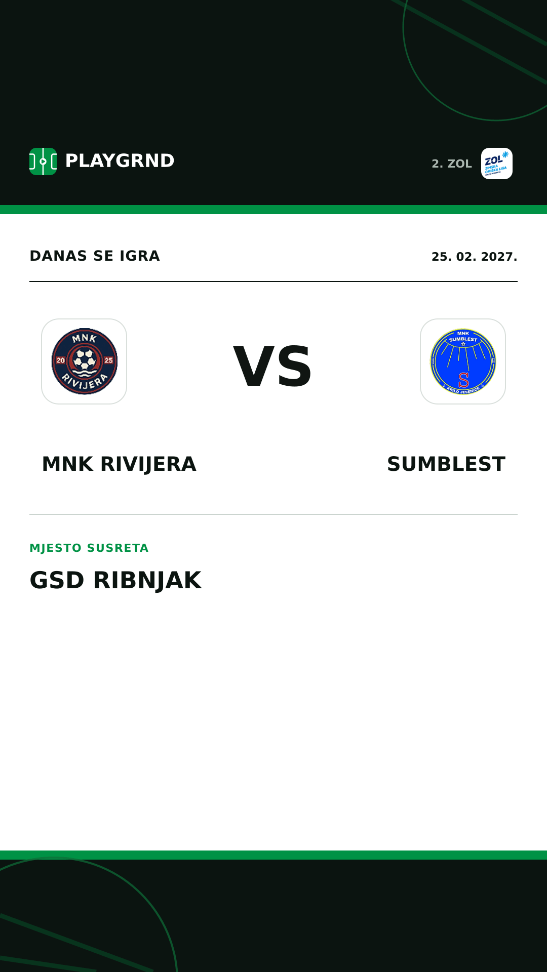 Instagram slika: MNK Rivijera vs Sumblest