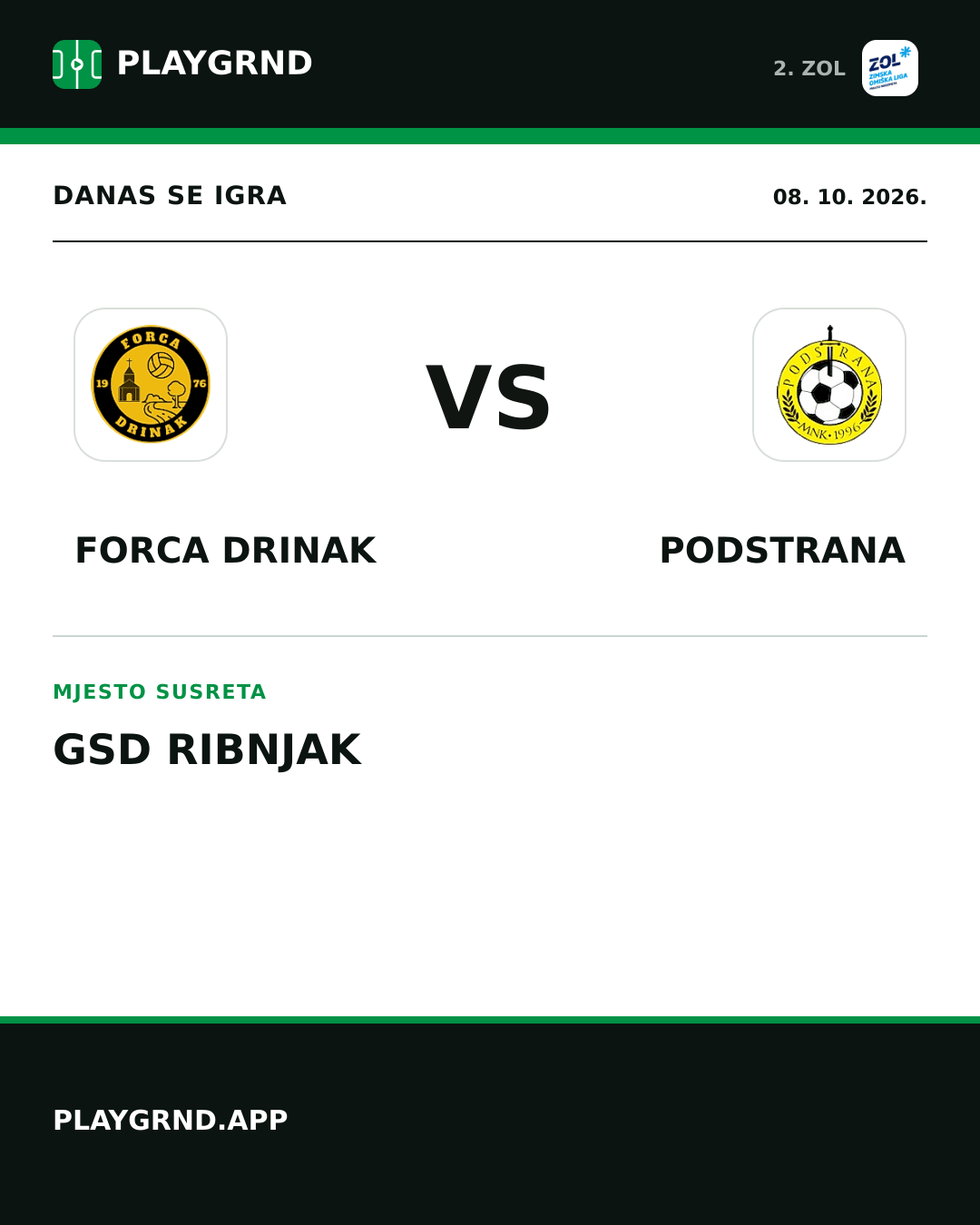 Instagram slika: Forca Drinak vs Podstrana