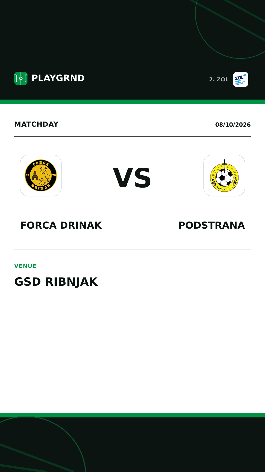 Instagram artwork: Forca Drinak vs Podstrana