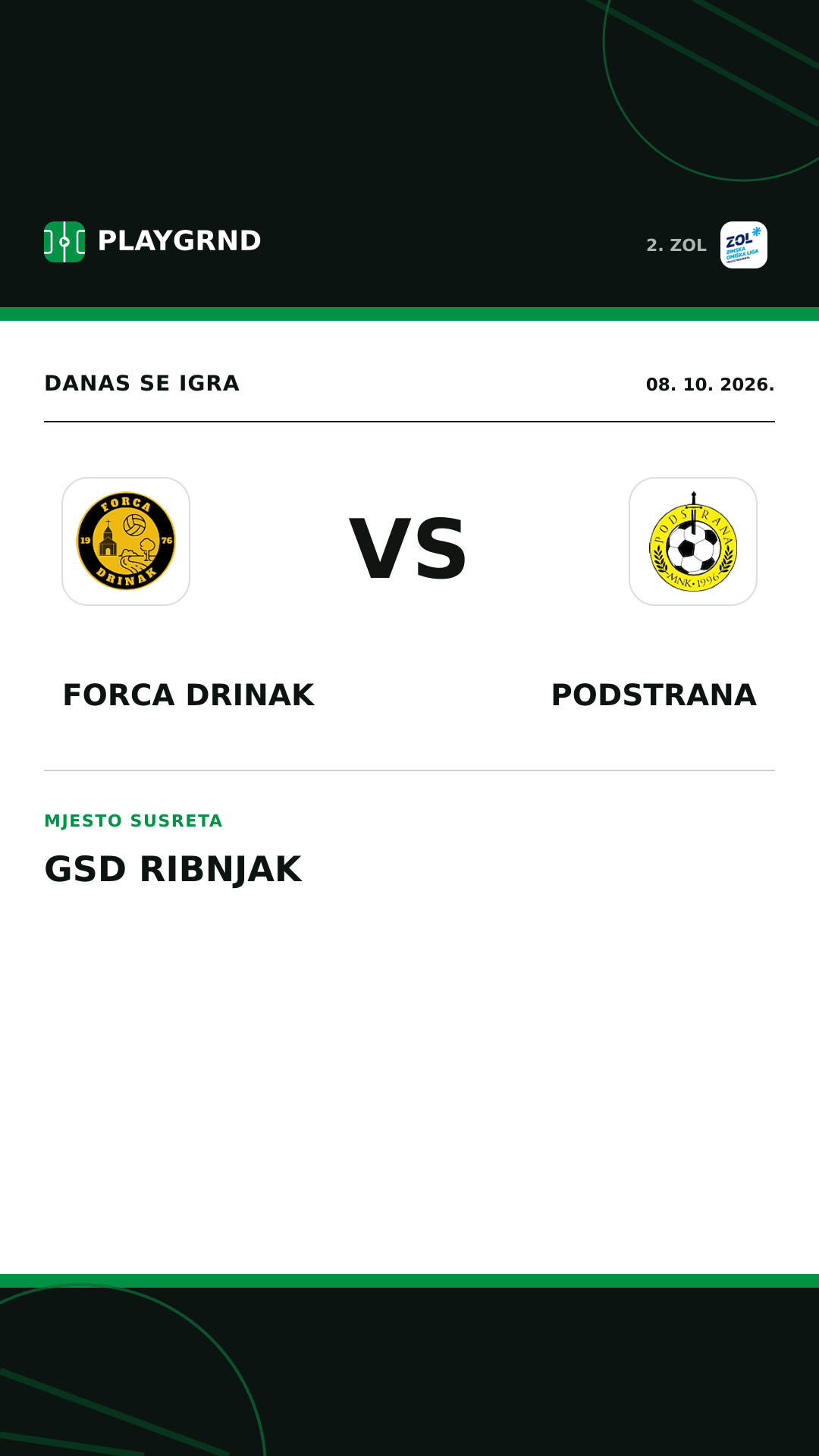 Instagram slika: Forca Drinak vs Podstrana