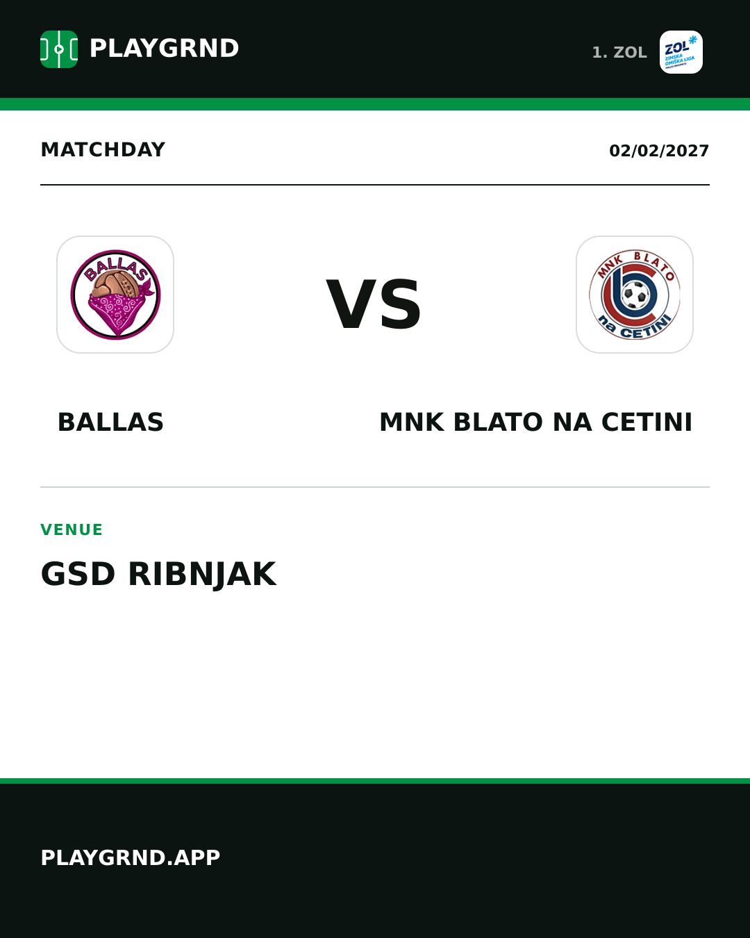 Instagram artwork: Ballas vs MNK Blato na Cetini
