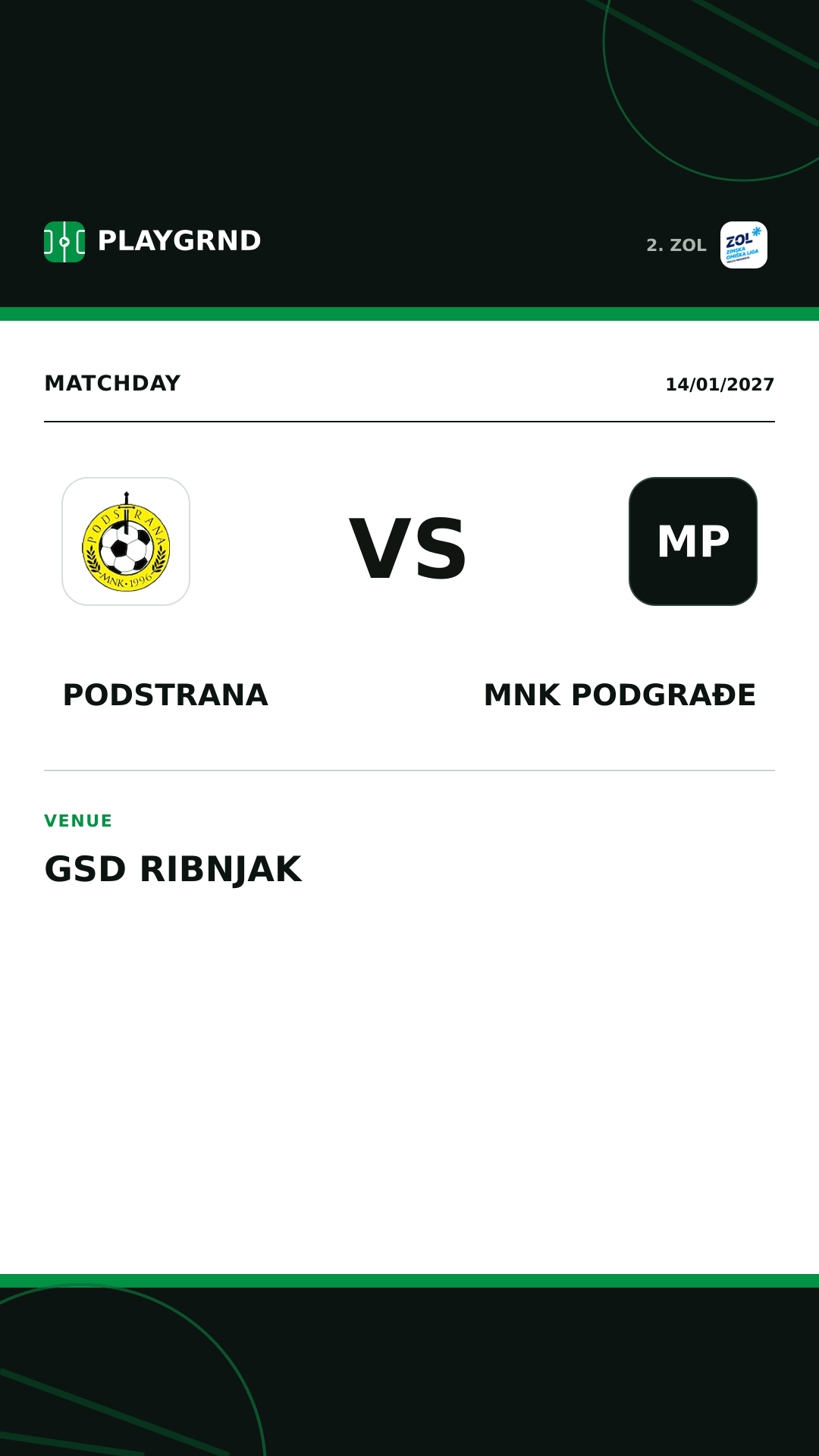 Instagram artwork: Podstrana vs MNK Podgrađe