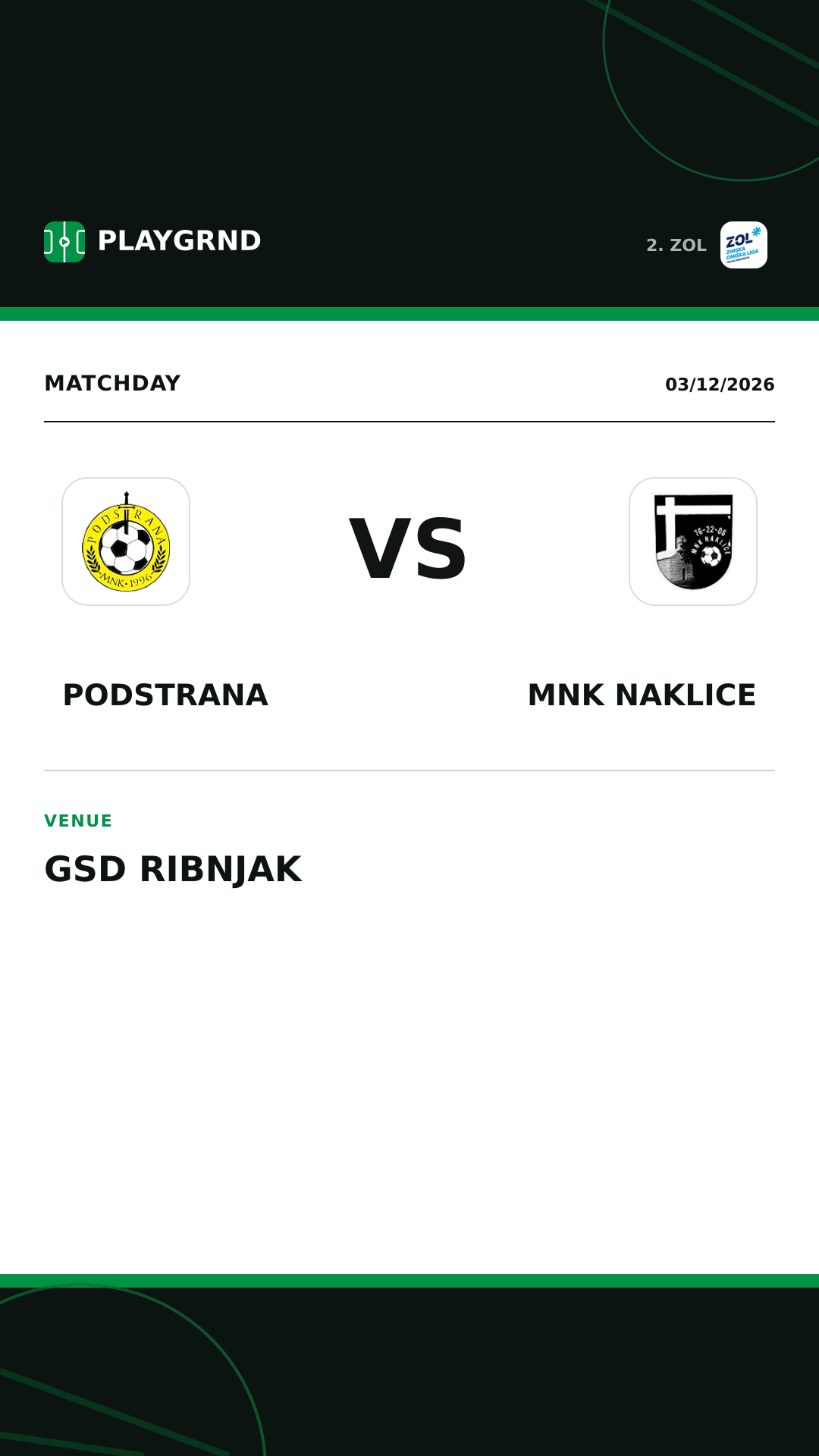 Instagram artwork: Podstrana vs MNK Naklice