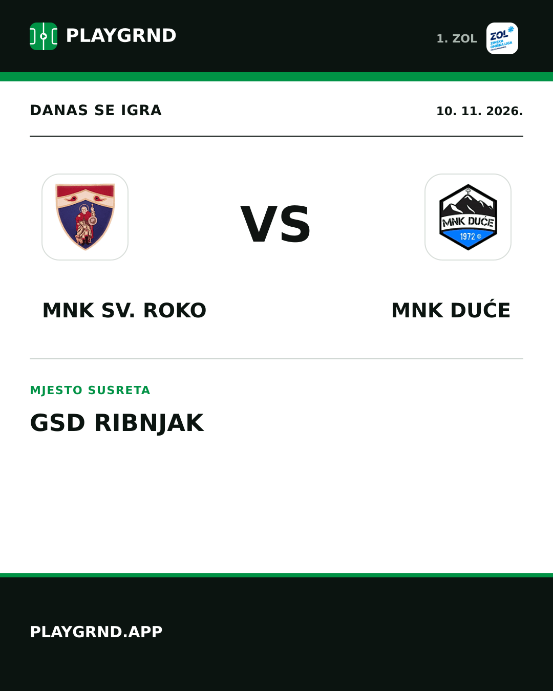 Instagram slika: MNK Sv. Roko vs MNK Duće
