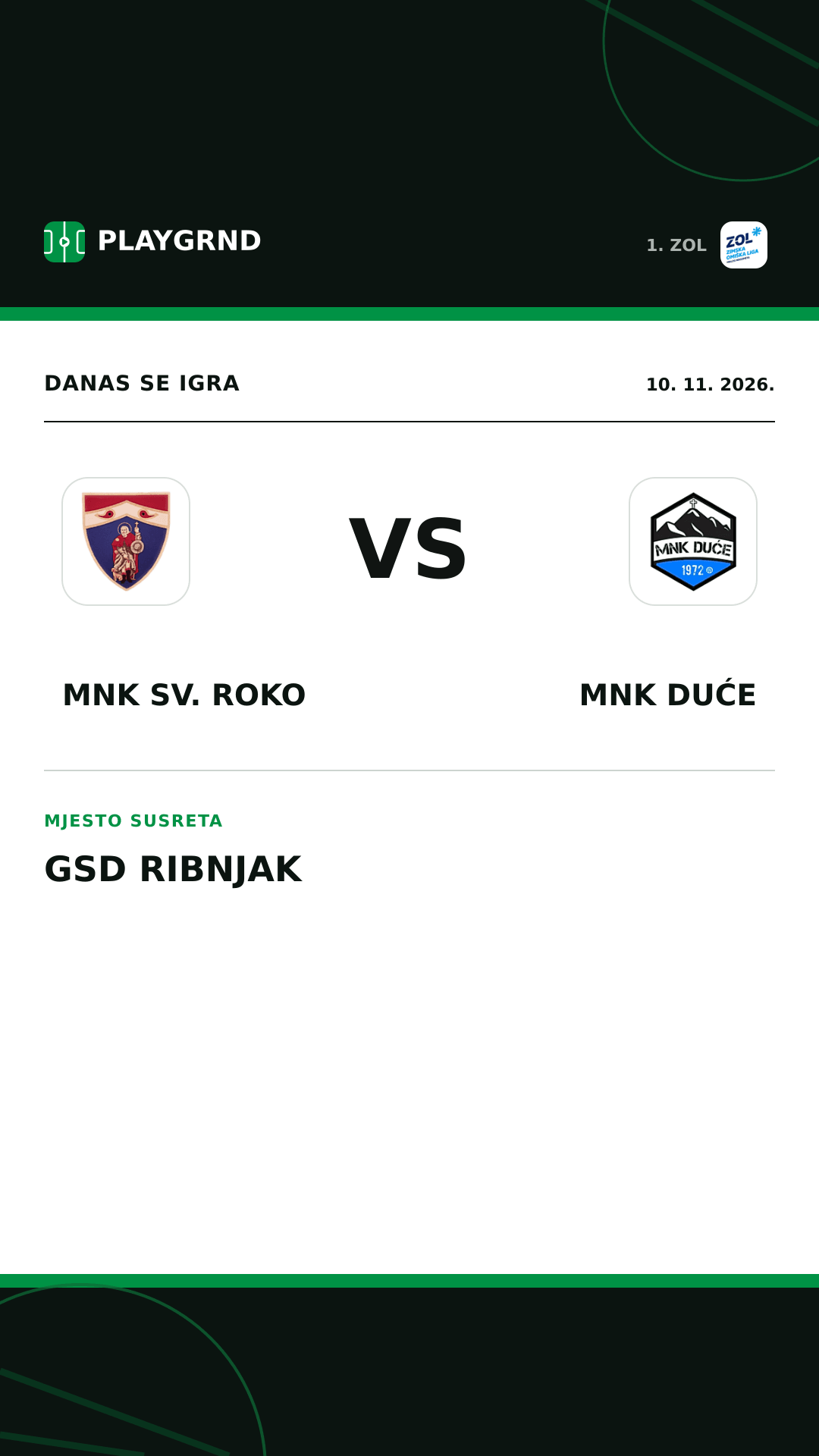 Instagram slika: MNK Sv. Roko vs MNK Duće