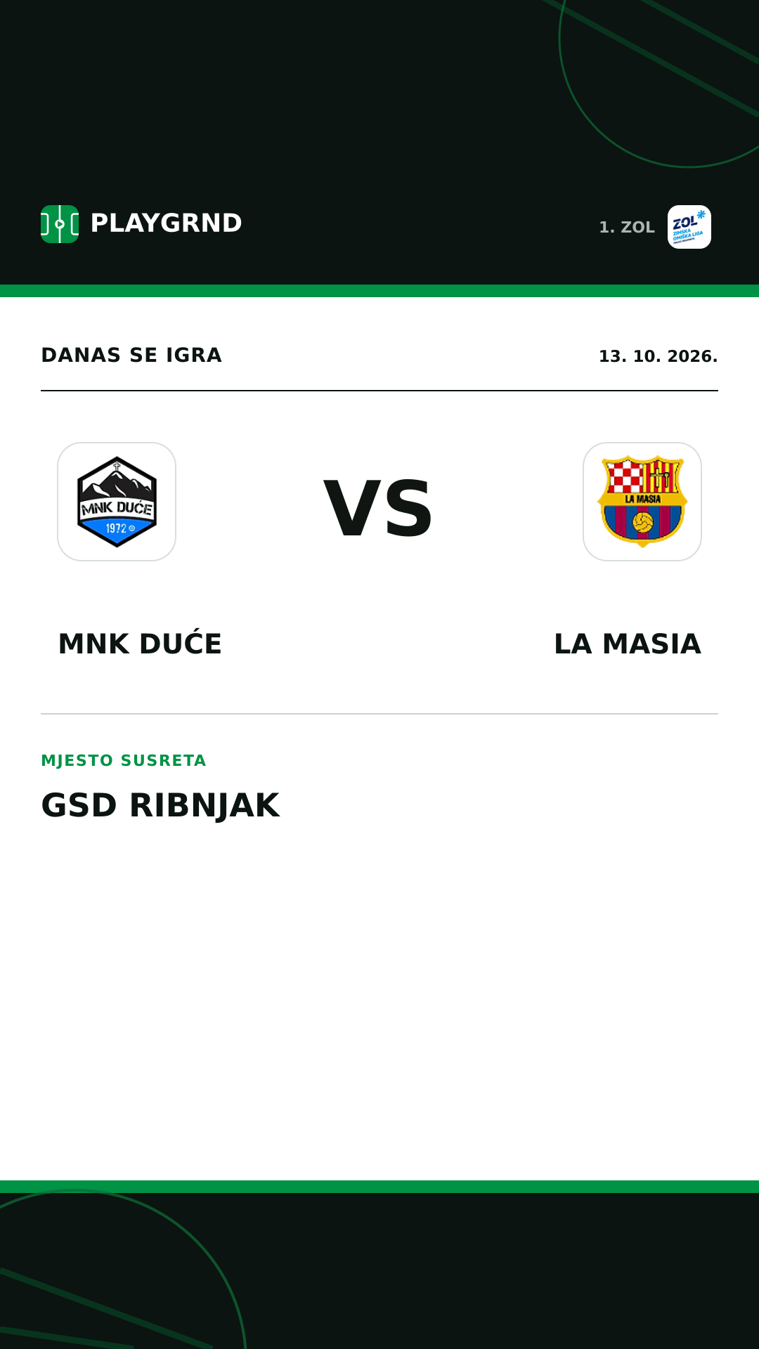 Instagram slika: MNK Duće vs La Masia