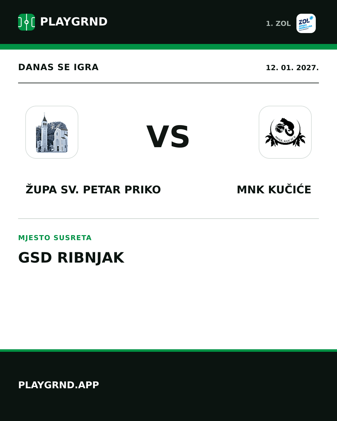 Instagram slika: Župa Sv. Petar Priko vs MNK Kučiće