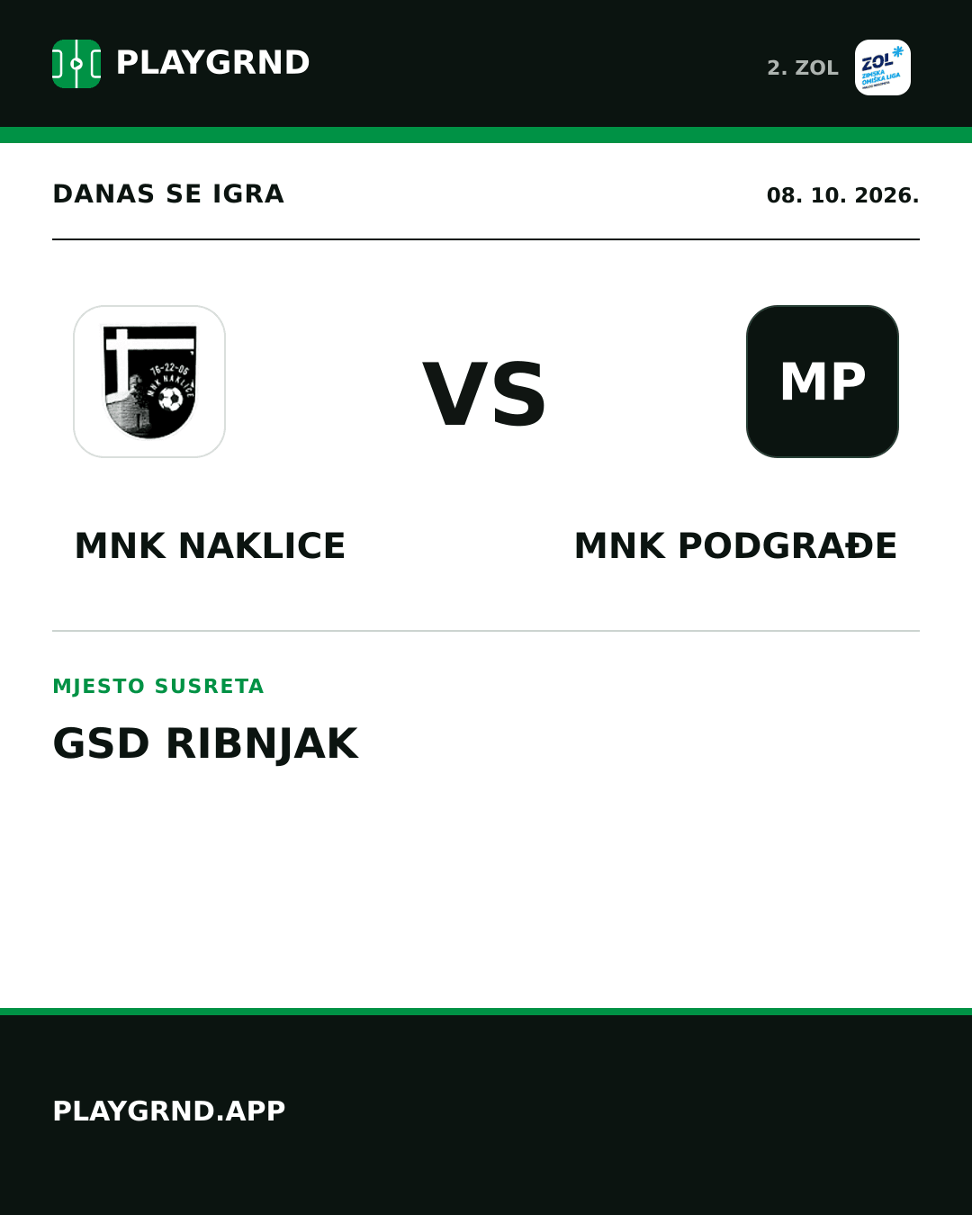 Instagram slika: MNK Naklice vs MNK Podgrađe