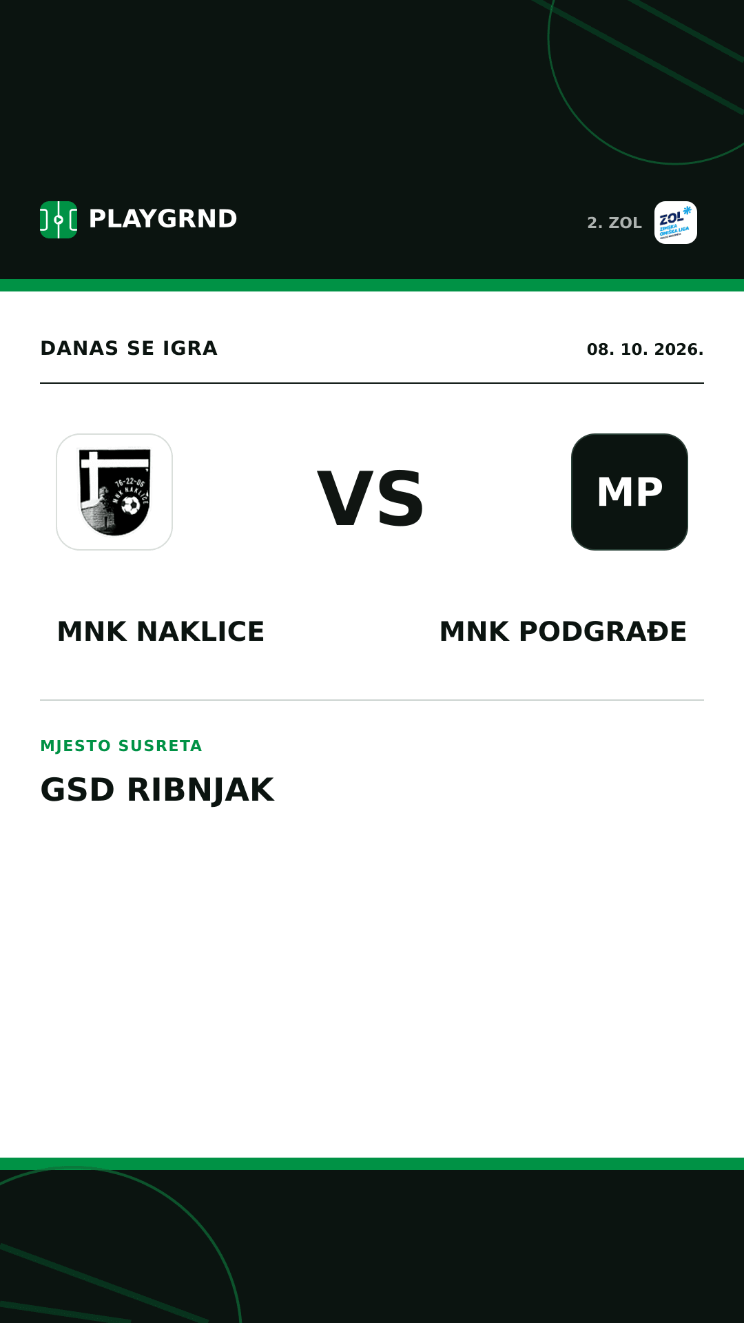 Instagram slika: MNK Naklice vs MNK Podgrađe