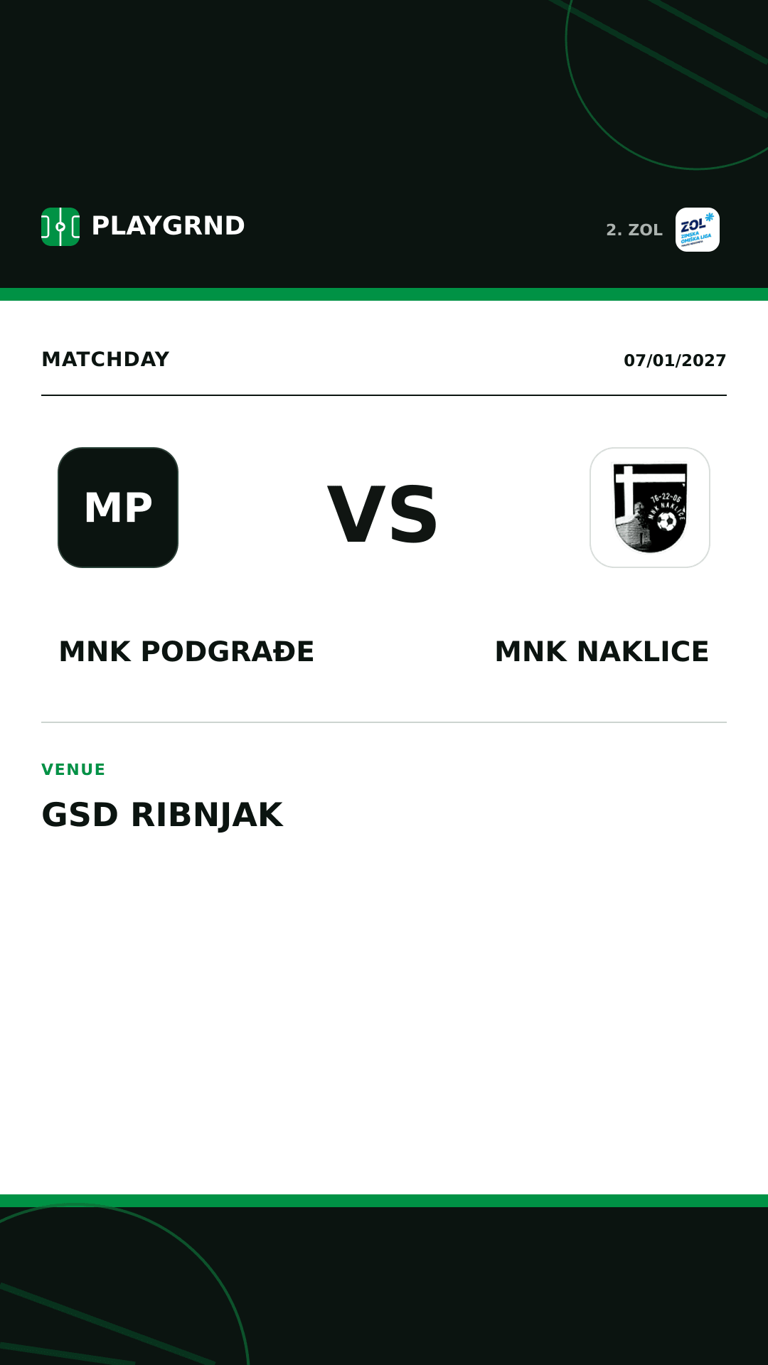 Instagram artwork: MNK Podgrađe vs MNK Naklice