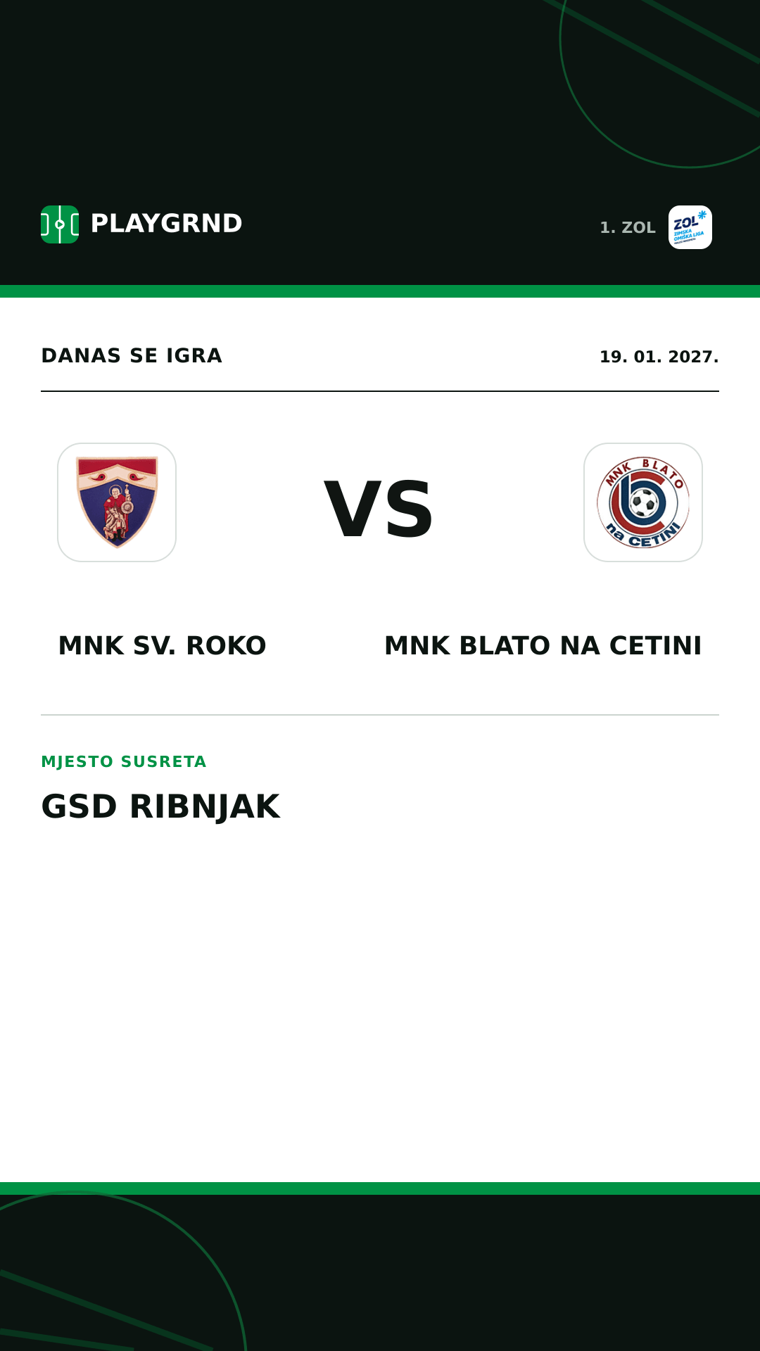 Instagram slika: MNK Sv. Roko vs MNK Blato na Cetini