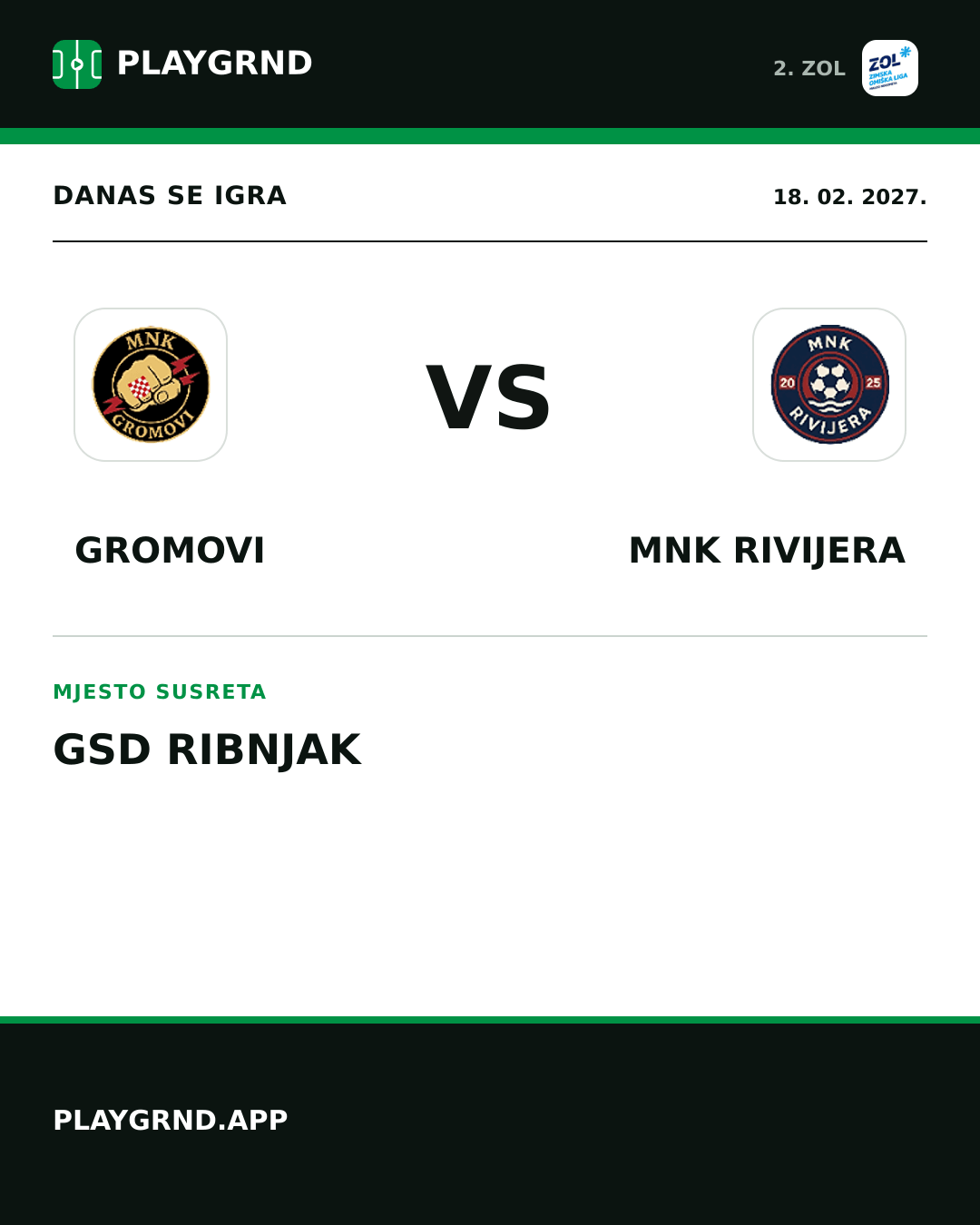 Instagram slika: Gromovi vs MNK Rivijera