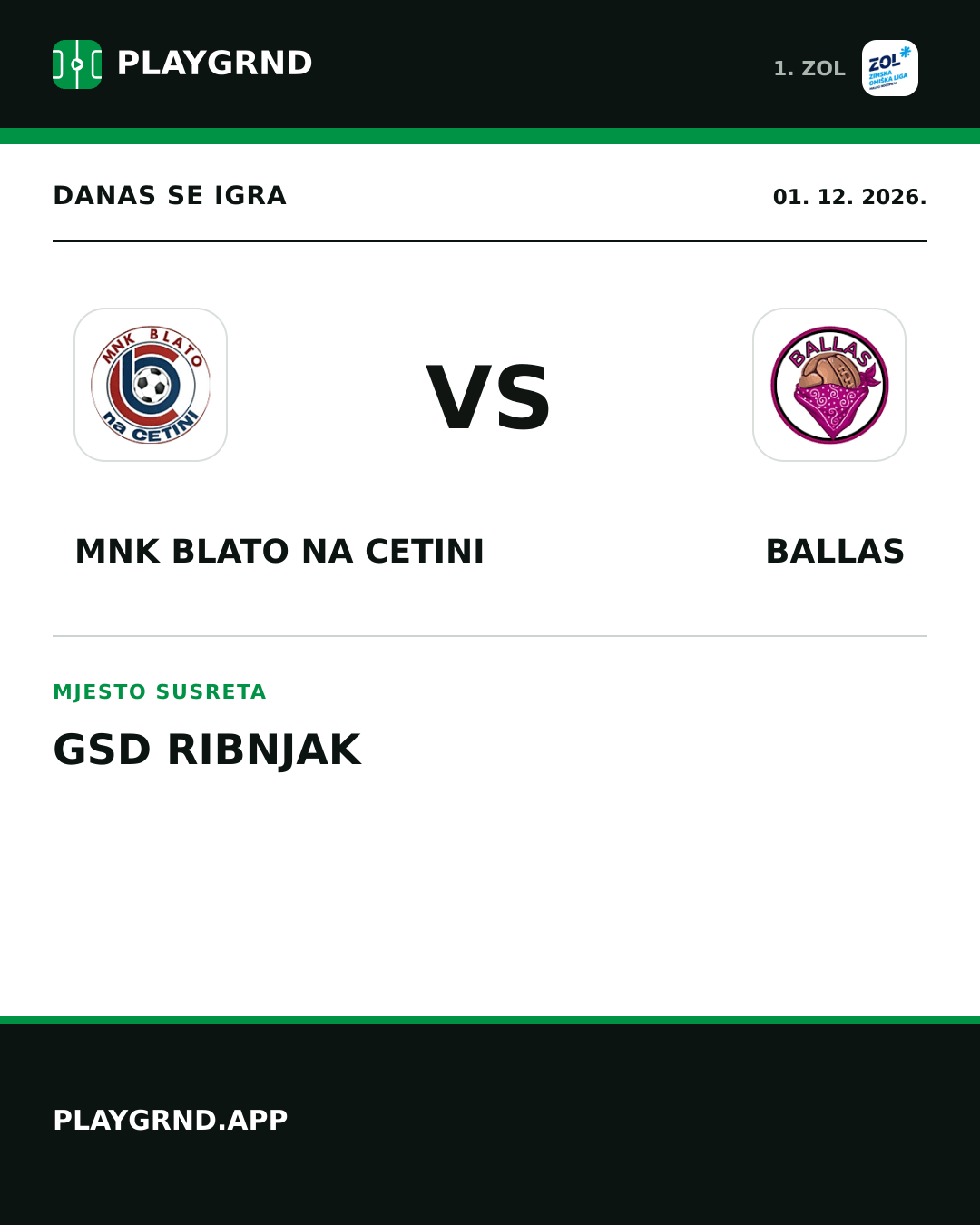 Instagram slika: MNK Blato na Cetini vs Ballas