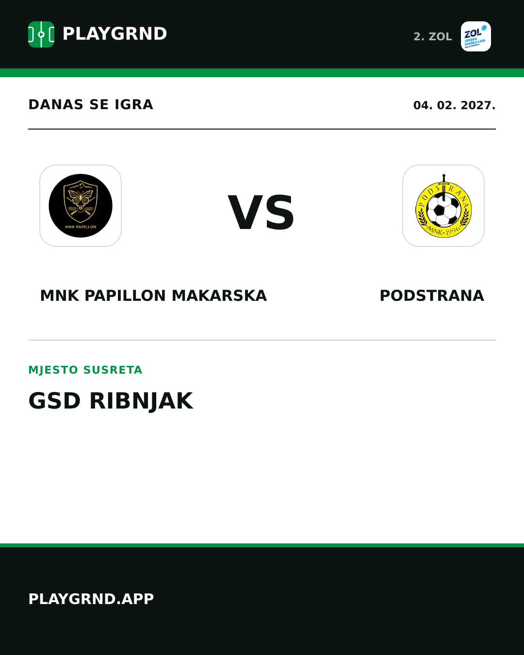 Instagram slika: MNK Papillon Makarska vs Podstrana