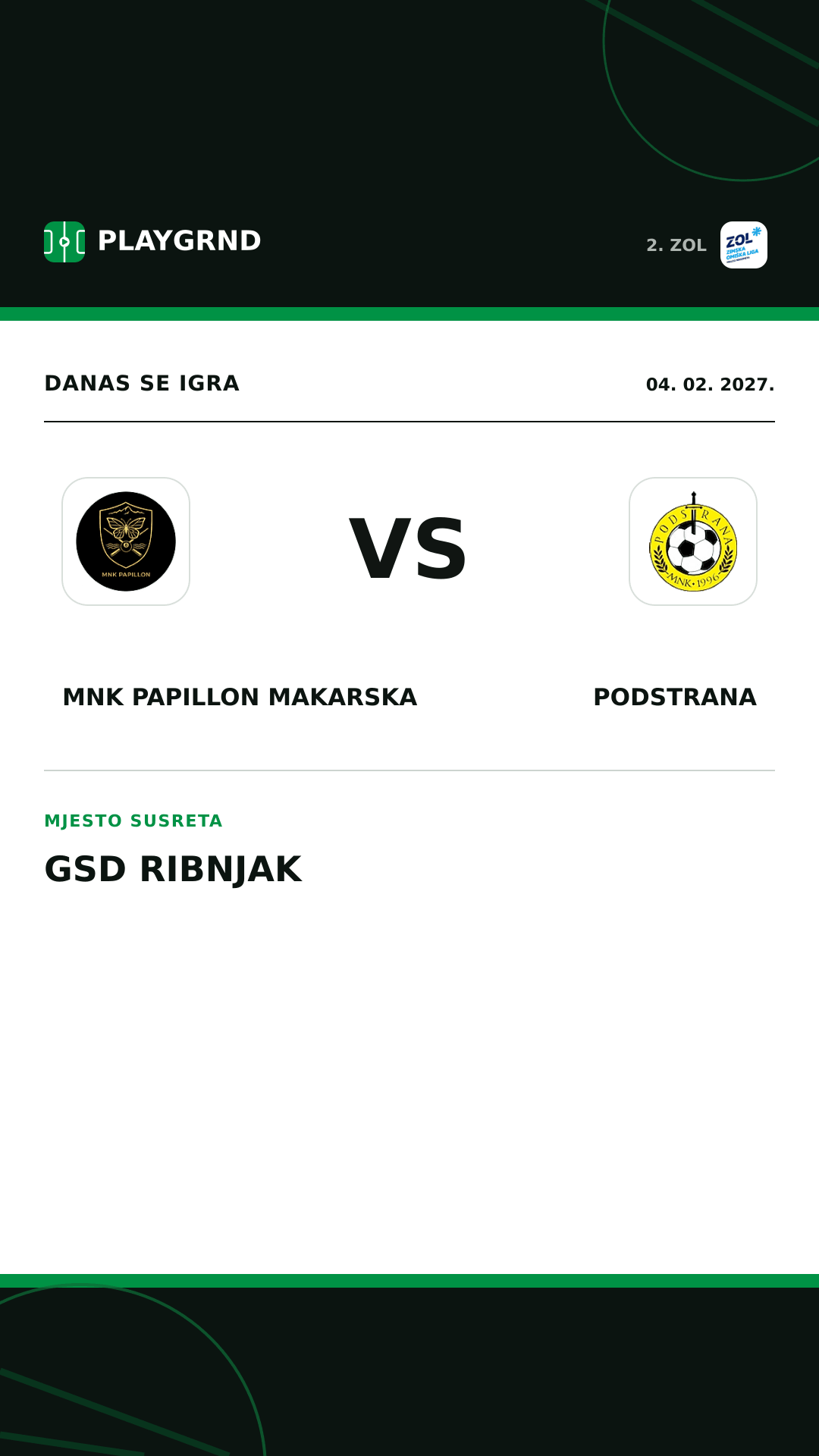 Instagram slika: MNK Papillon Makarska vs Podstrana