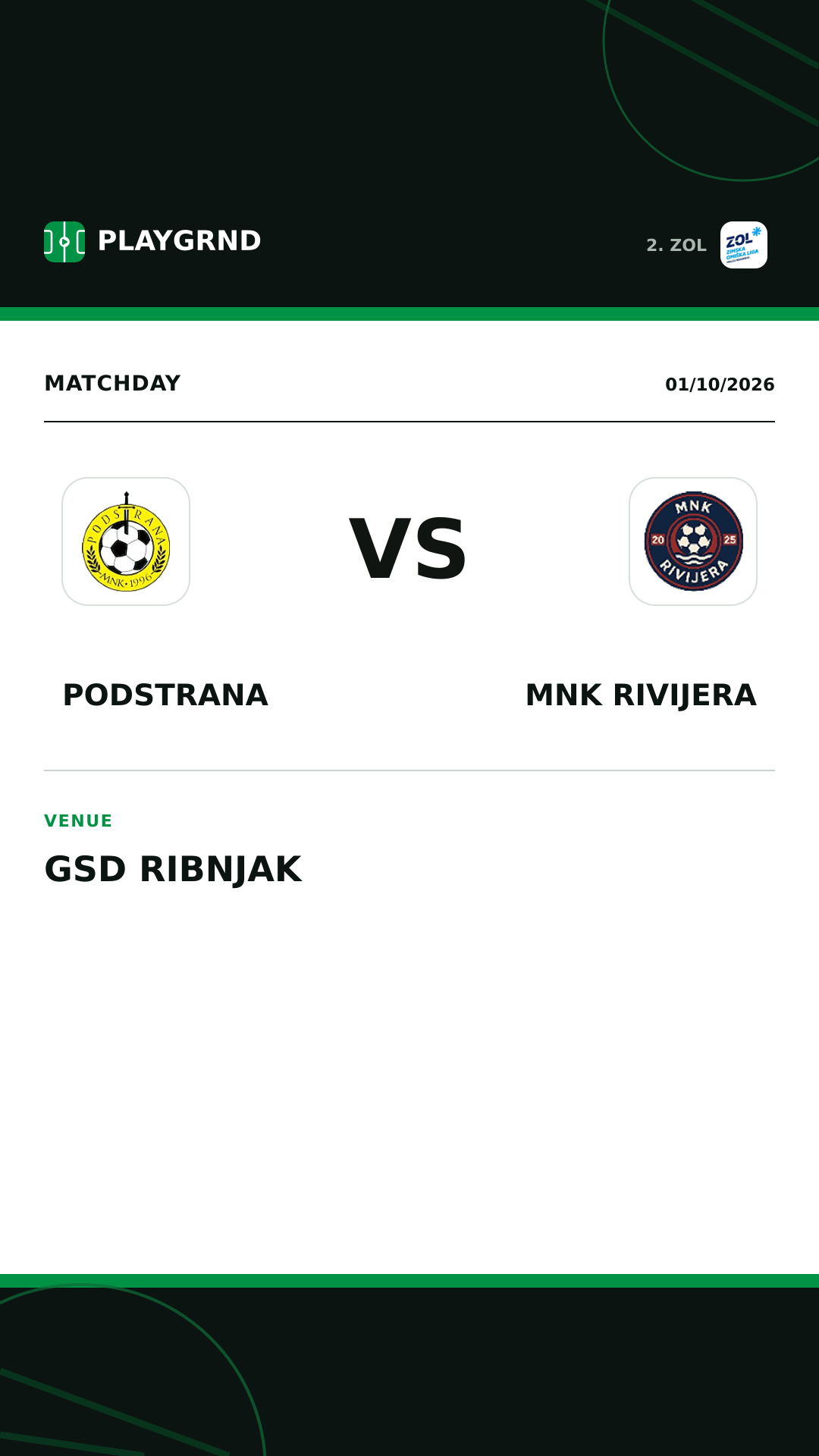 Instagram artwork: Podstrana vs MNK Rivijera