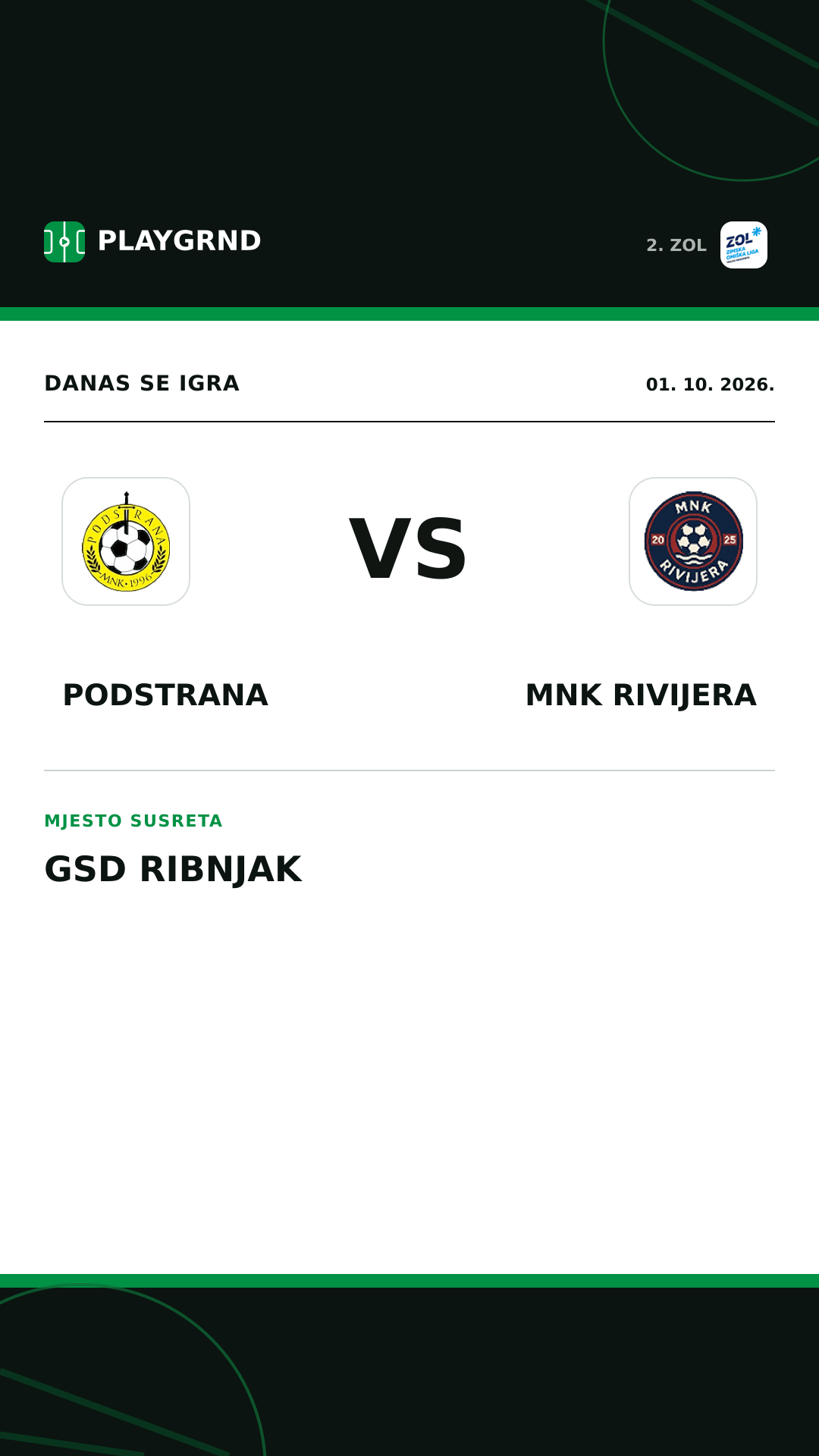 Instagram slika: Podstrana vs MNK Rivijera