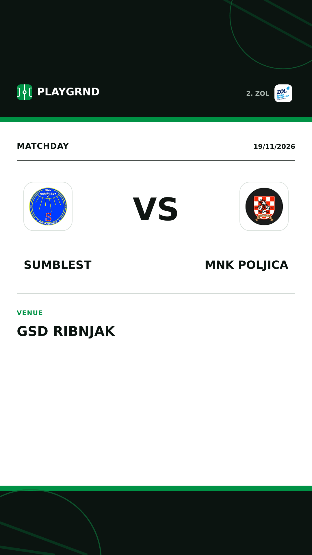 Instagram artwork: Sumblest vs MNK Poljica