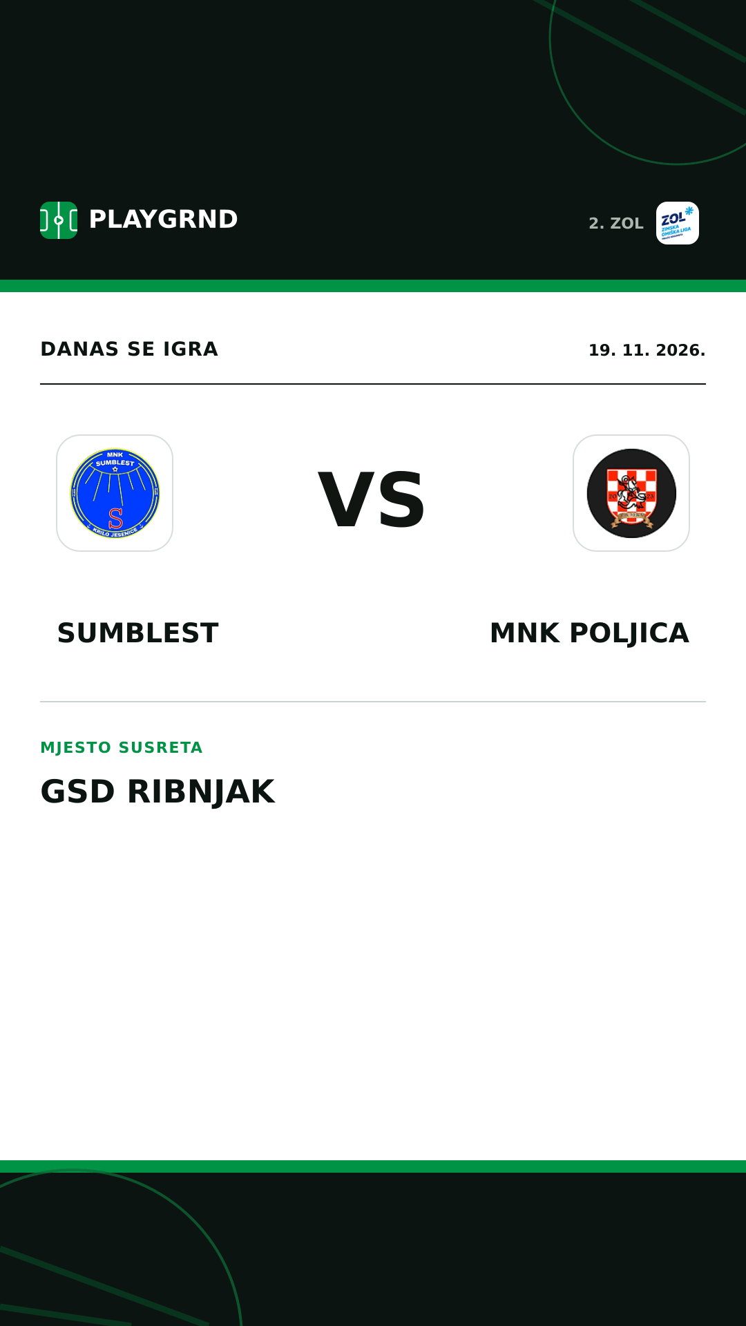 Instagram slika: Sumblest vs MNK Poljica