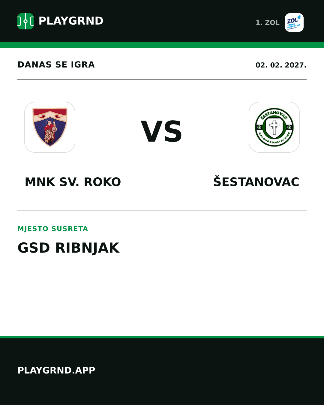 Instagram slika: MNK Sv. Roko vs Šestanovac