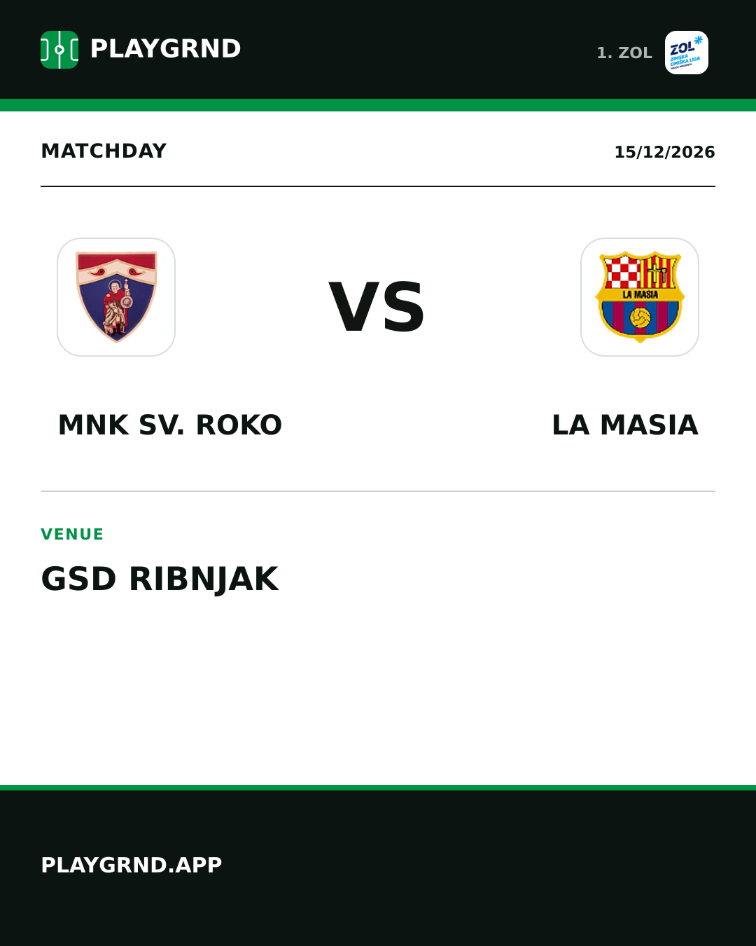 Instagram artwork: MNK Sv. Roko vs La Masia