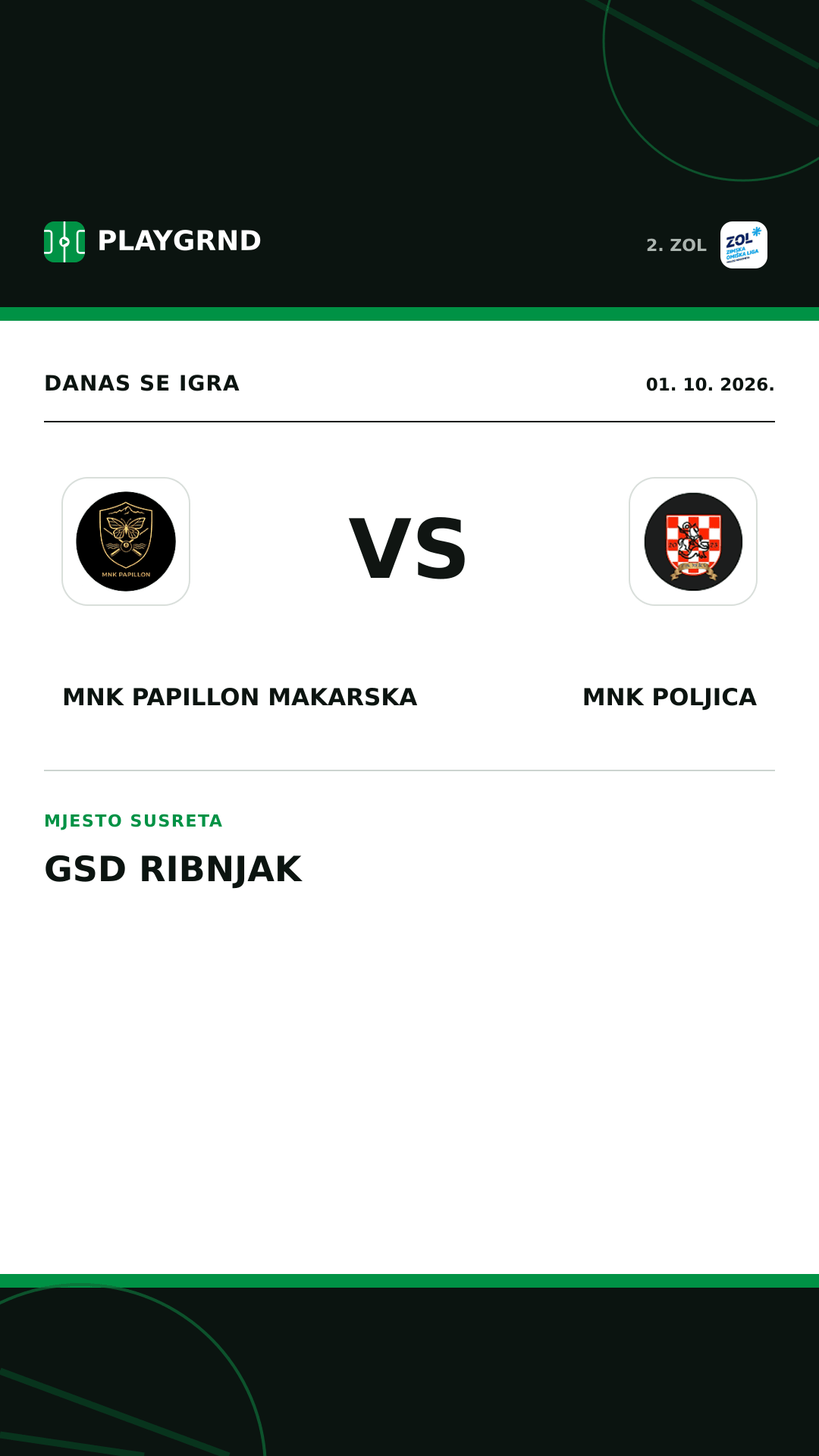 Instagram slika: MNK Papillon Makarska vs MNK Poljica
