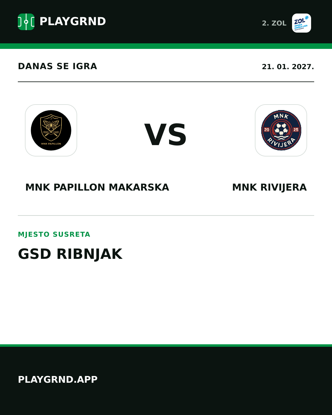 Instagram slika: MNK Papillon Makarska vs MNK Rivijera