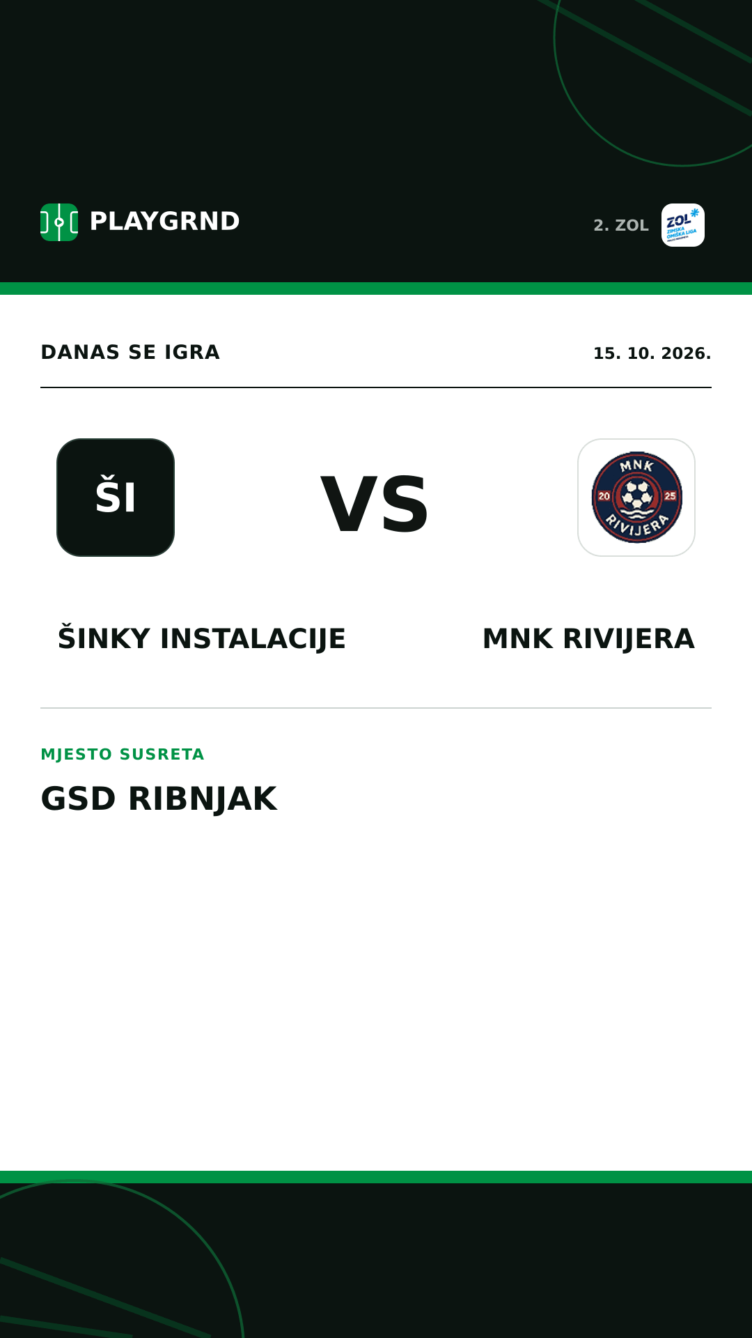 Instagram slika: Šinky Instalacije vs MNK Rivijera