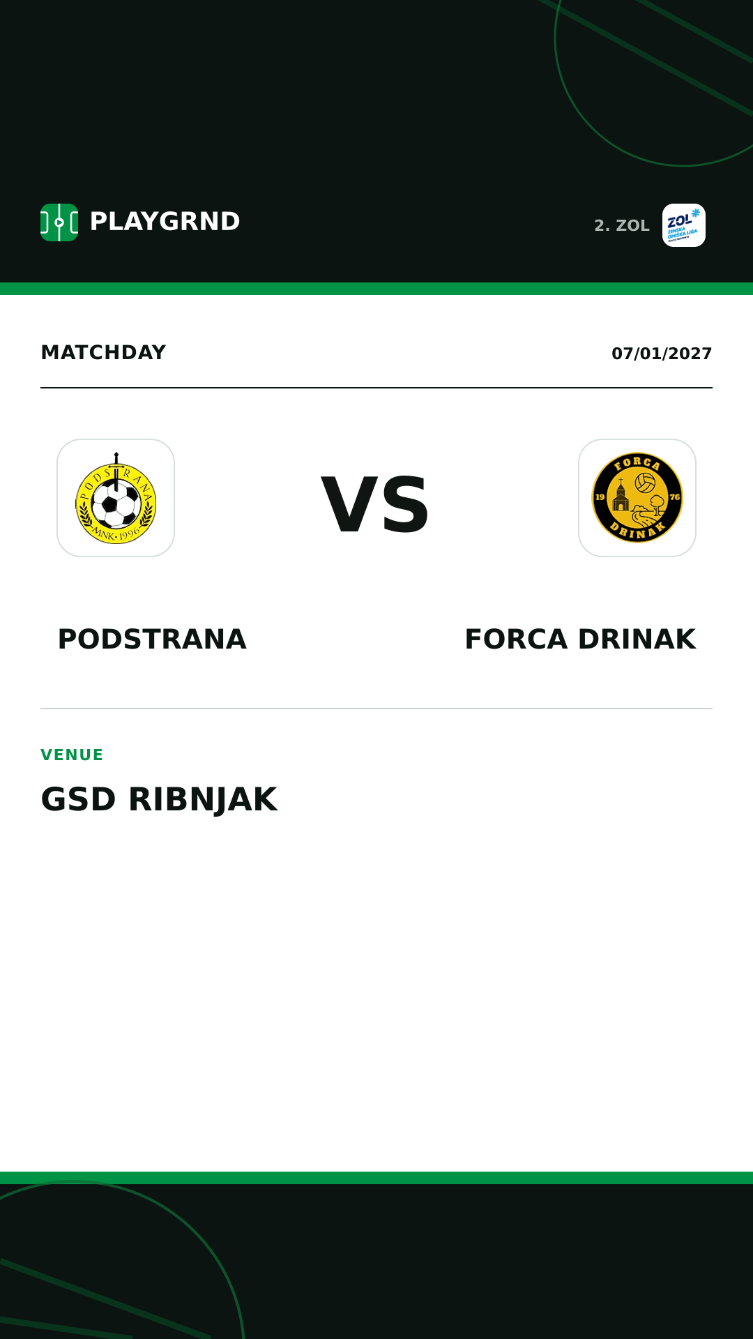 Instagram artwork: Podstrana vs Forca Drinak