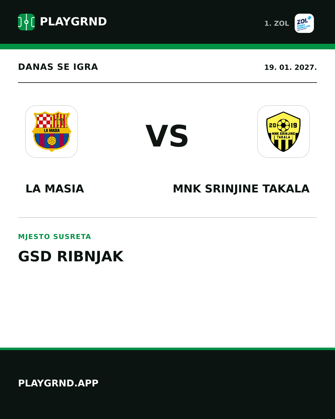 Instagram slika: La Masia vs MNK Srinjine Takala