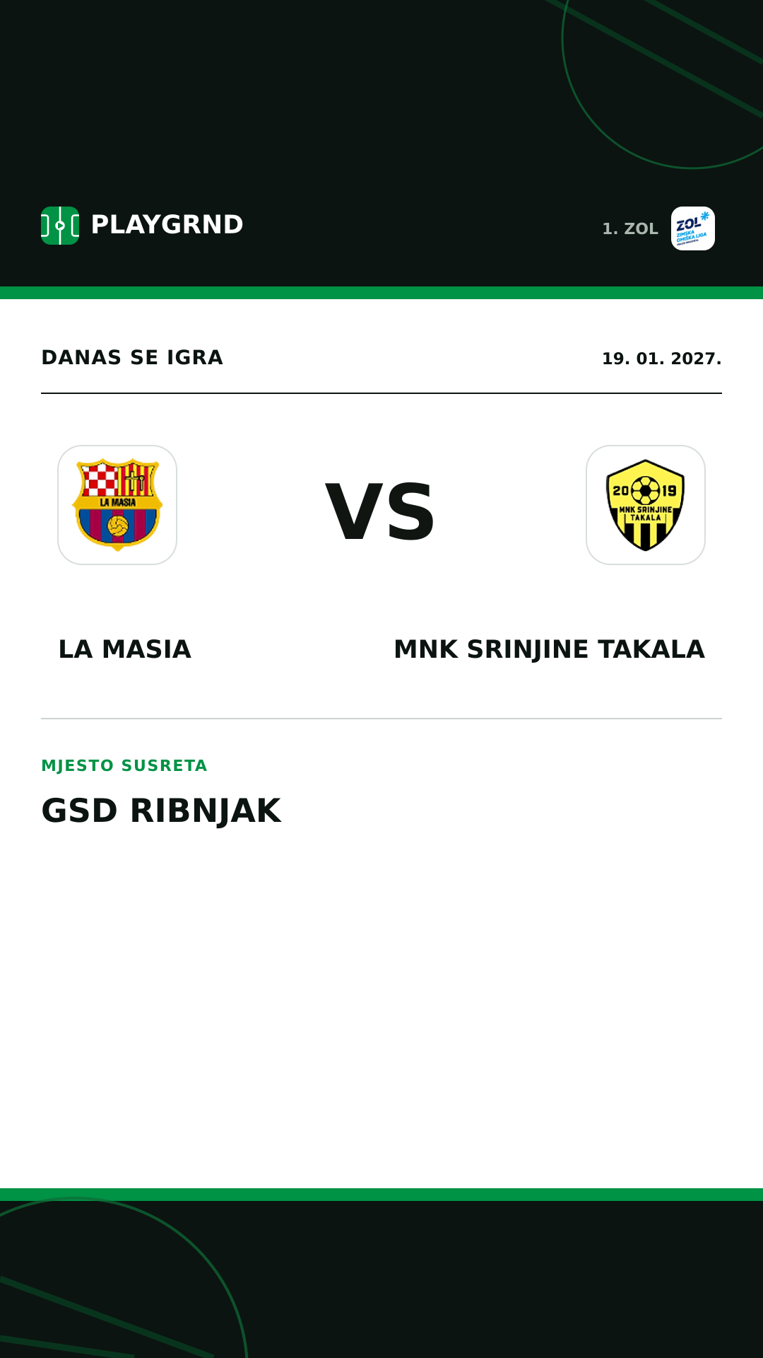 Instagram slika: La Masia vs MNK Srinjine Takala