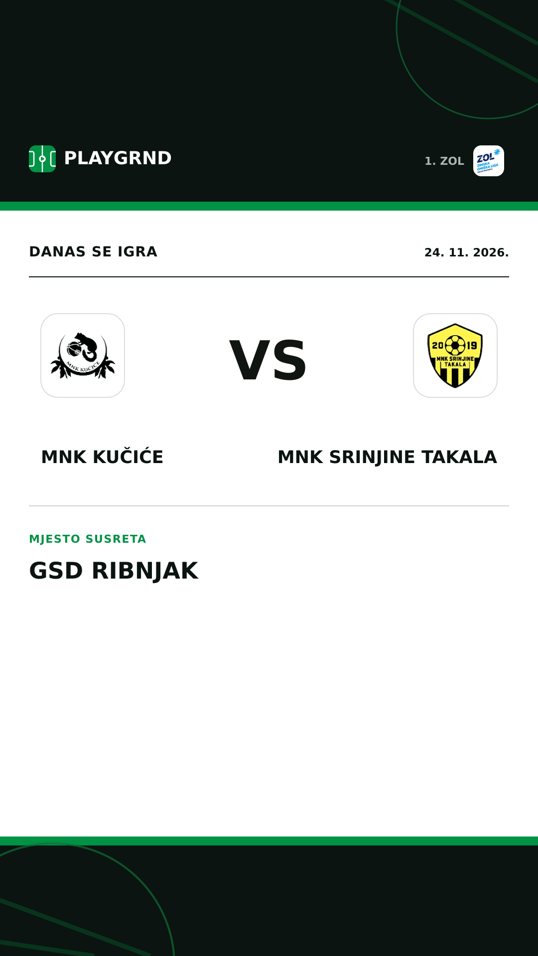 Instagram slika: MNK Kučiće vs MNK Srinjine Takala