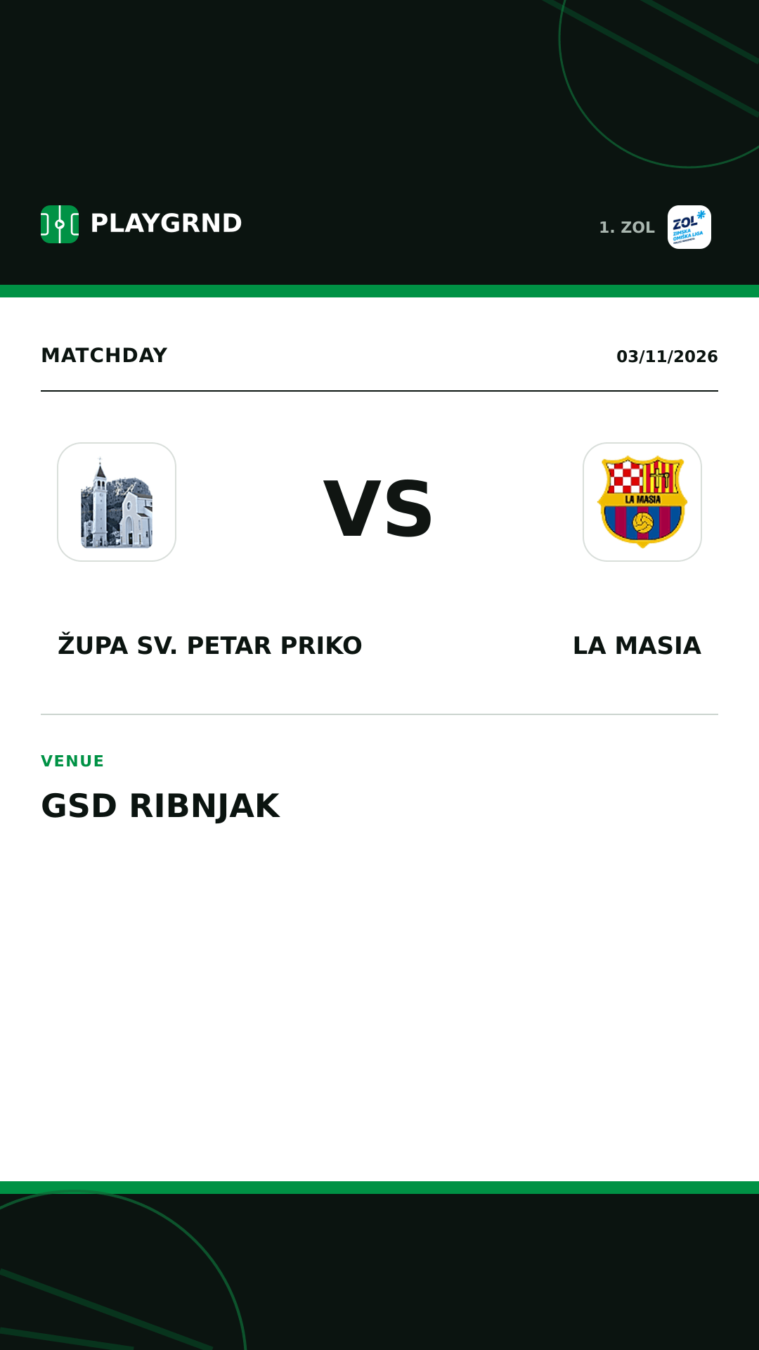Instagram artwork: Župa Sv. Petar Priko vs La Masia