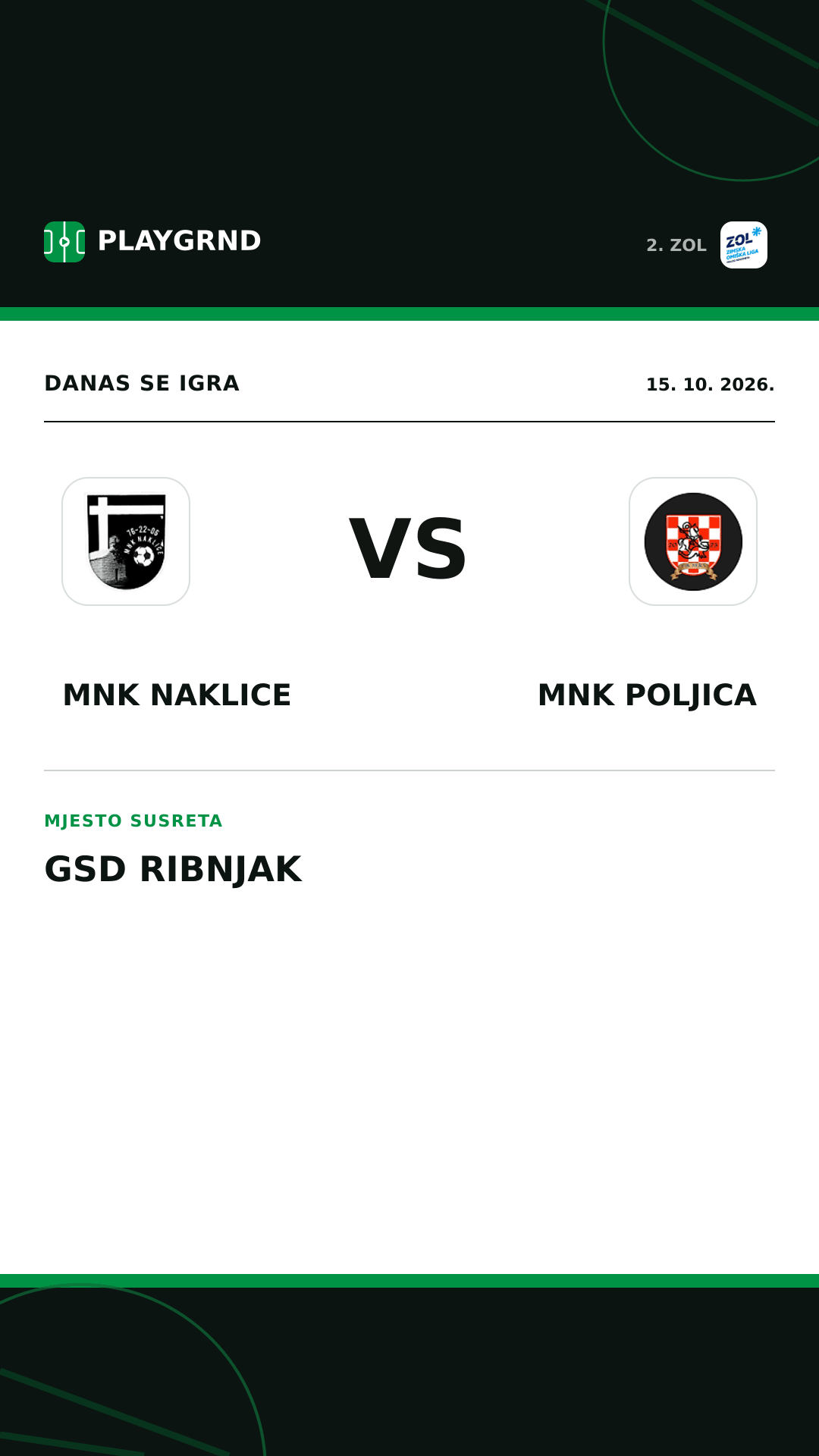 Instagram slika: MNK Naklice vs MNK Poljica