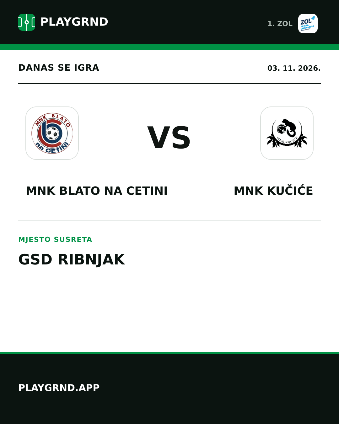 Instagram slika: MNK Blato na Cetini vs MNK Kučiće