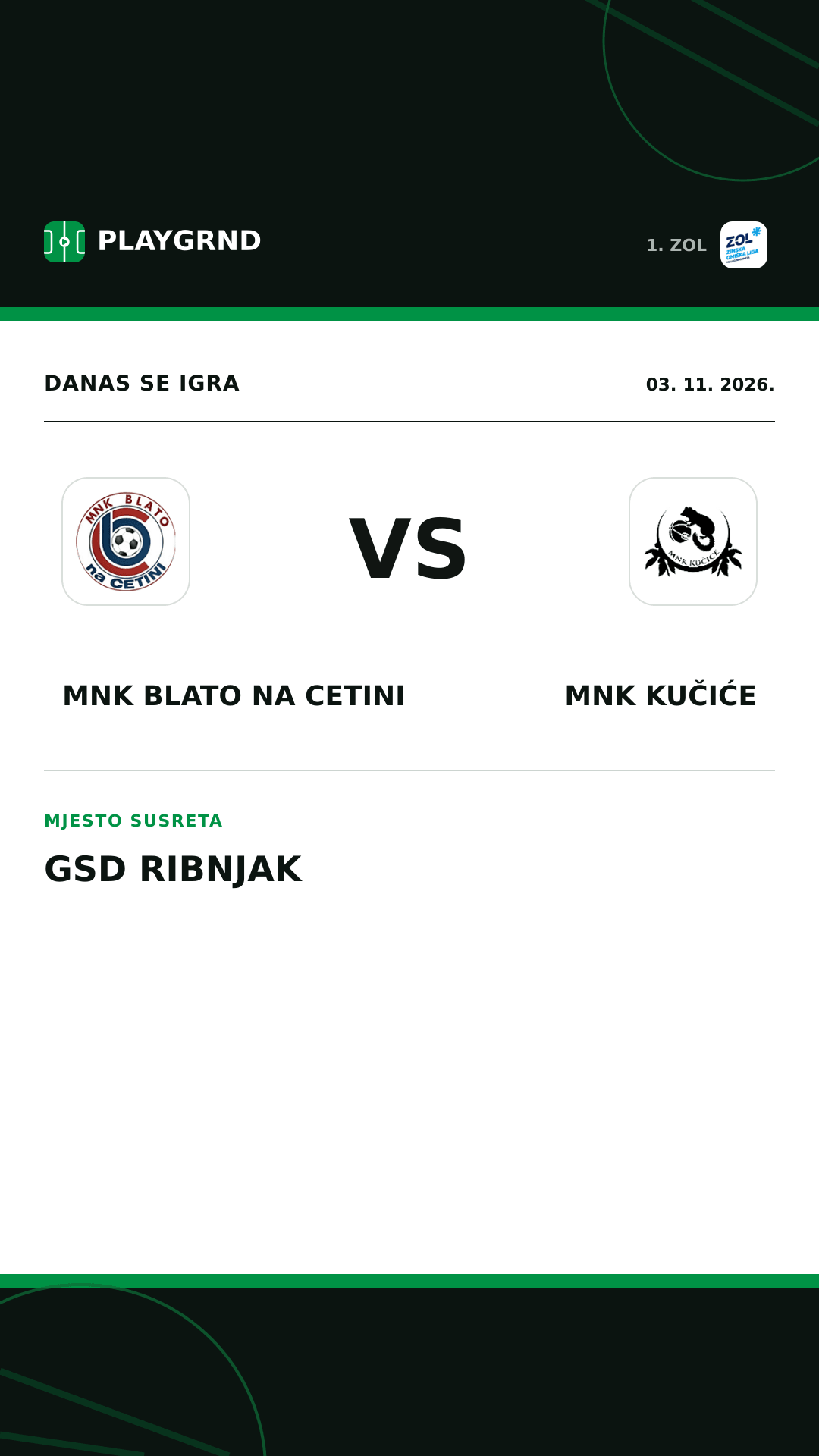 Instagram slika: MNK Blato na Cetini vs MNK Kučiće