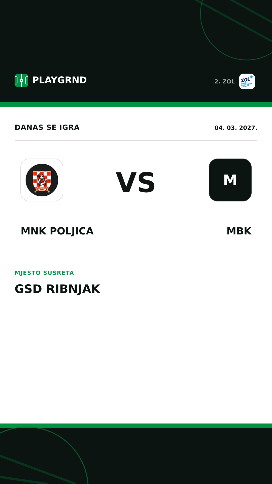 Instagram slika: MNK Poljica vs MBK