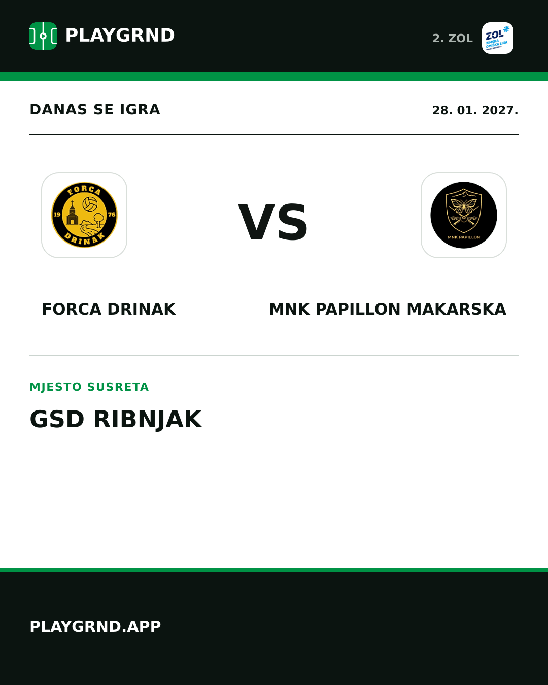 Instagram slika: Forca Drinak vs MNK Papillon Makarska