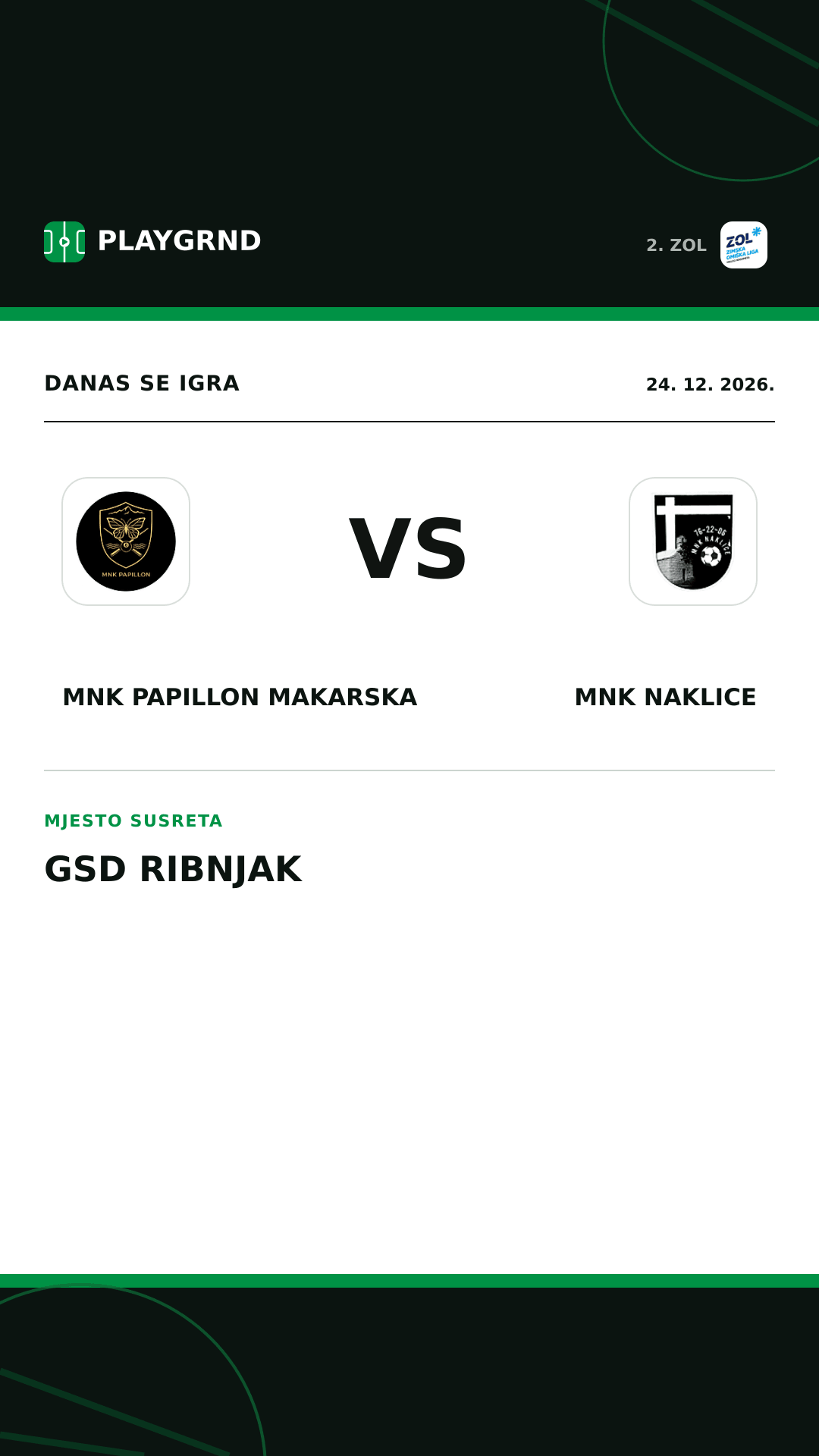 Instagram slika: MNK Papillon Makarska vs MNK Naklice