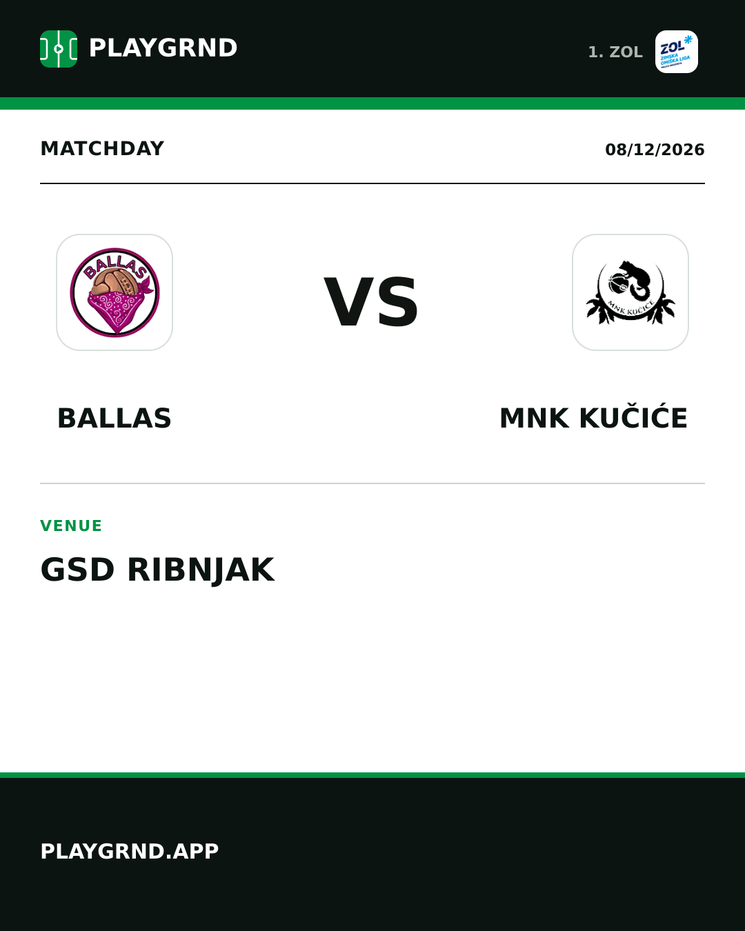 Instagram artwork: Ballas vs MNK Kučiće
