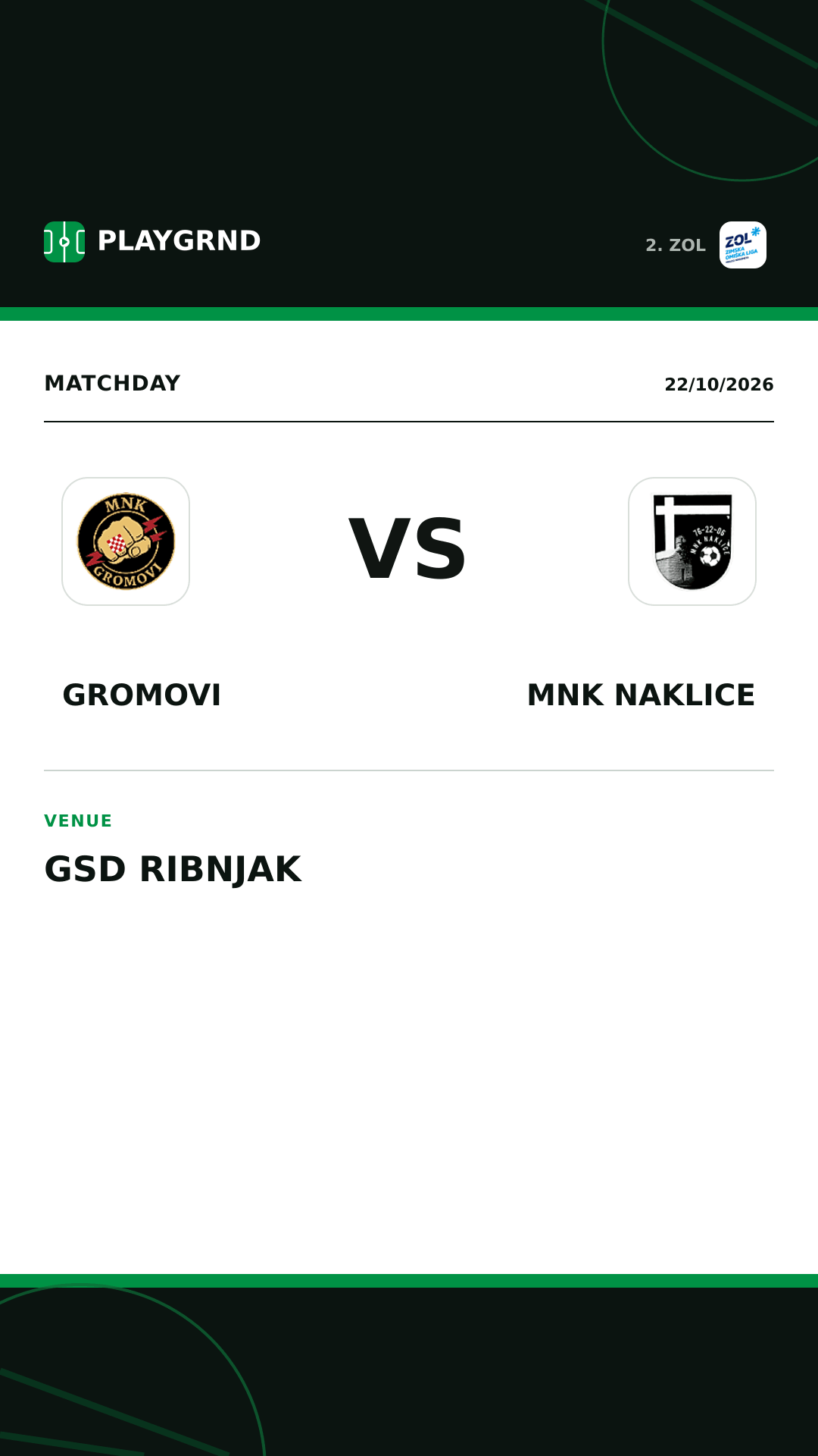 Instagram artwork: Gromovi vs MNK Naklice